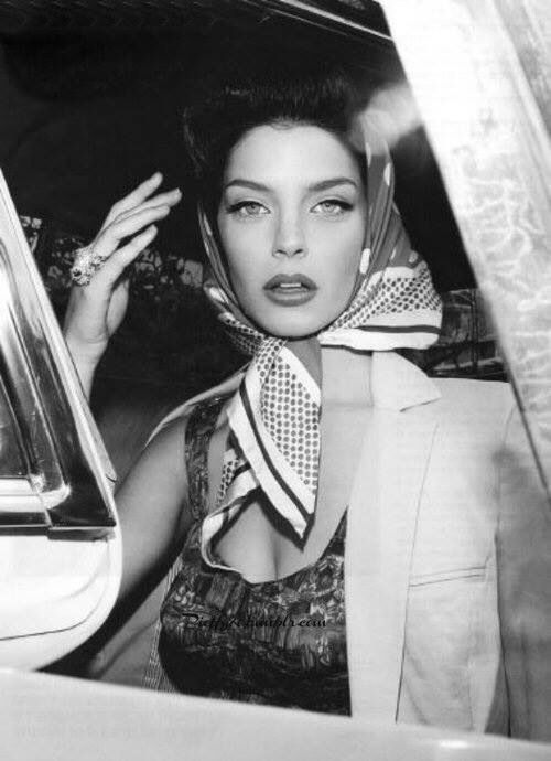 Yes, vintage head scarves are back!