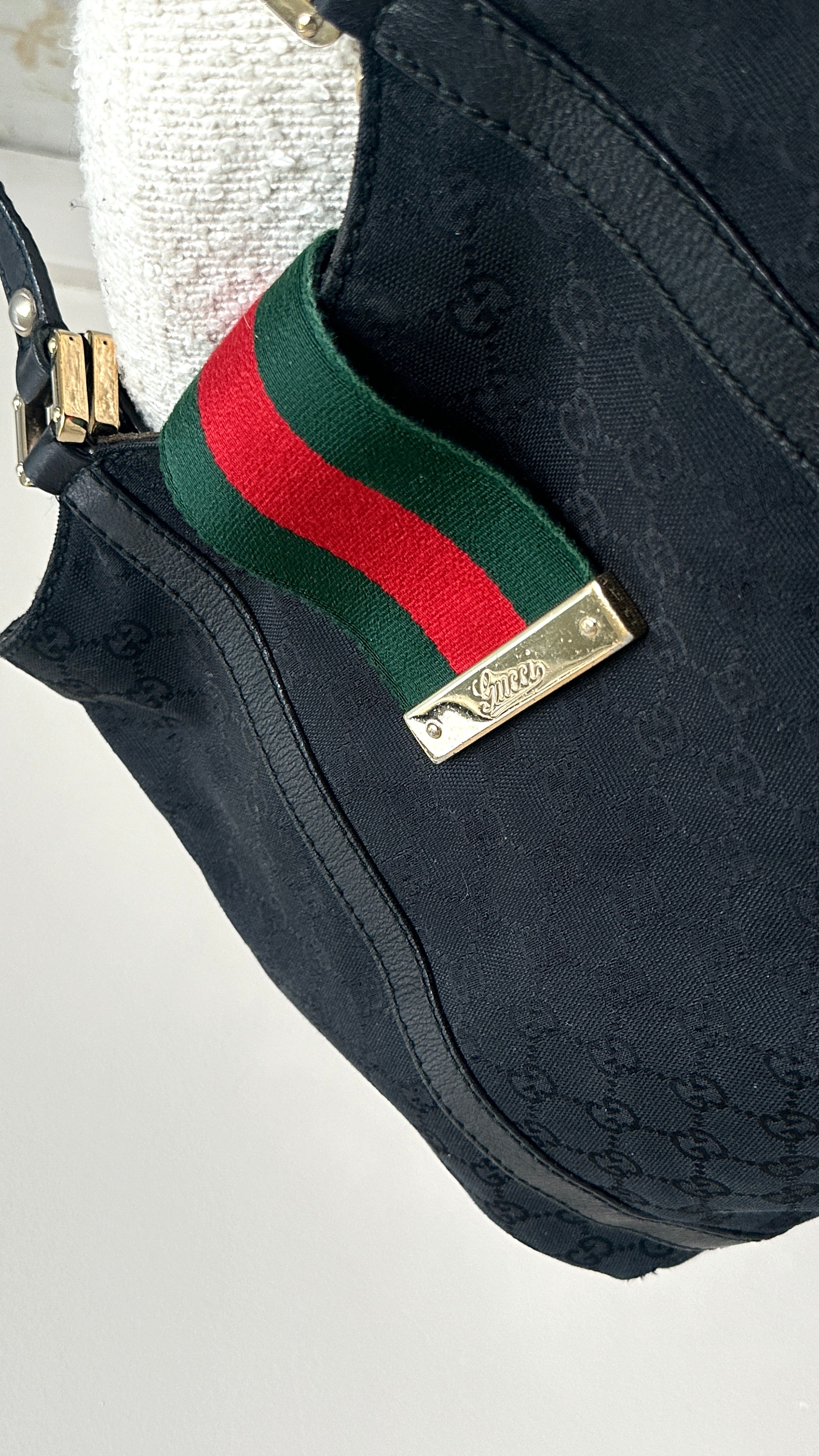 GUCCI VINTAGE TOTE BAG IN BLACK