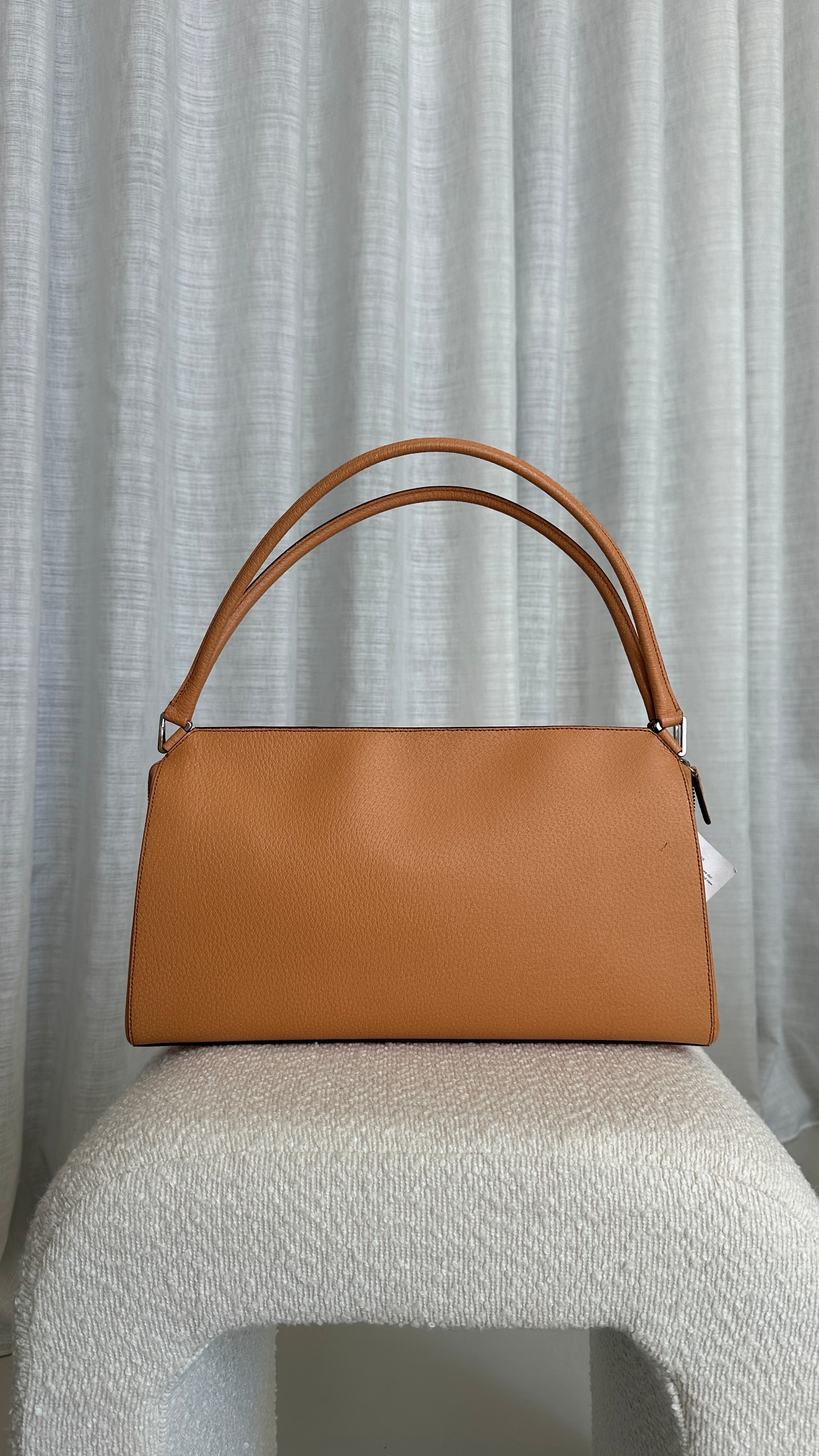 Prada Vintage Leather Shoulder Bag In Orange