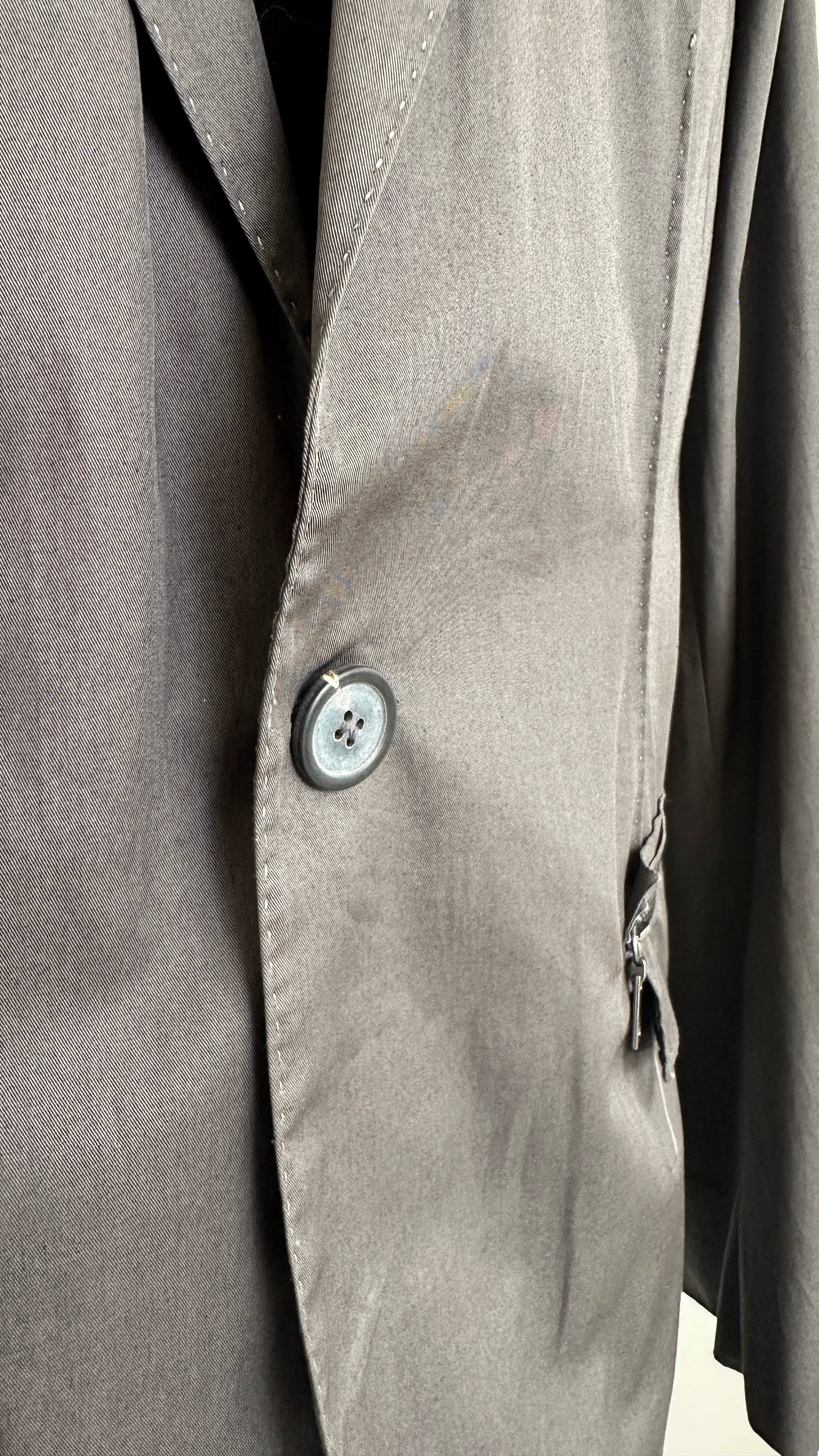 Lanvin Stitched Blazer In Grey