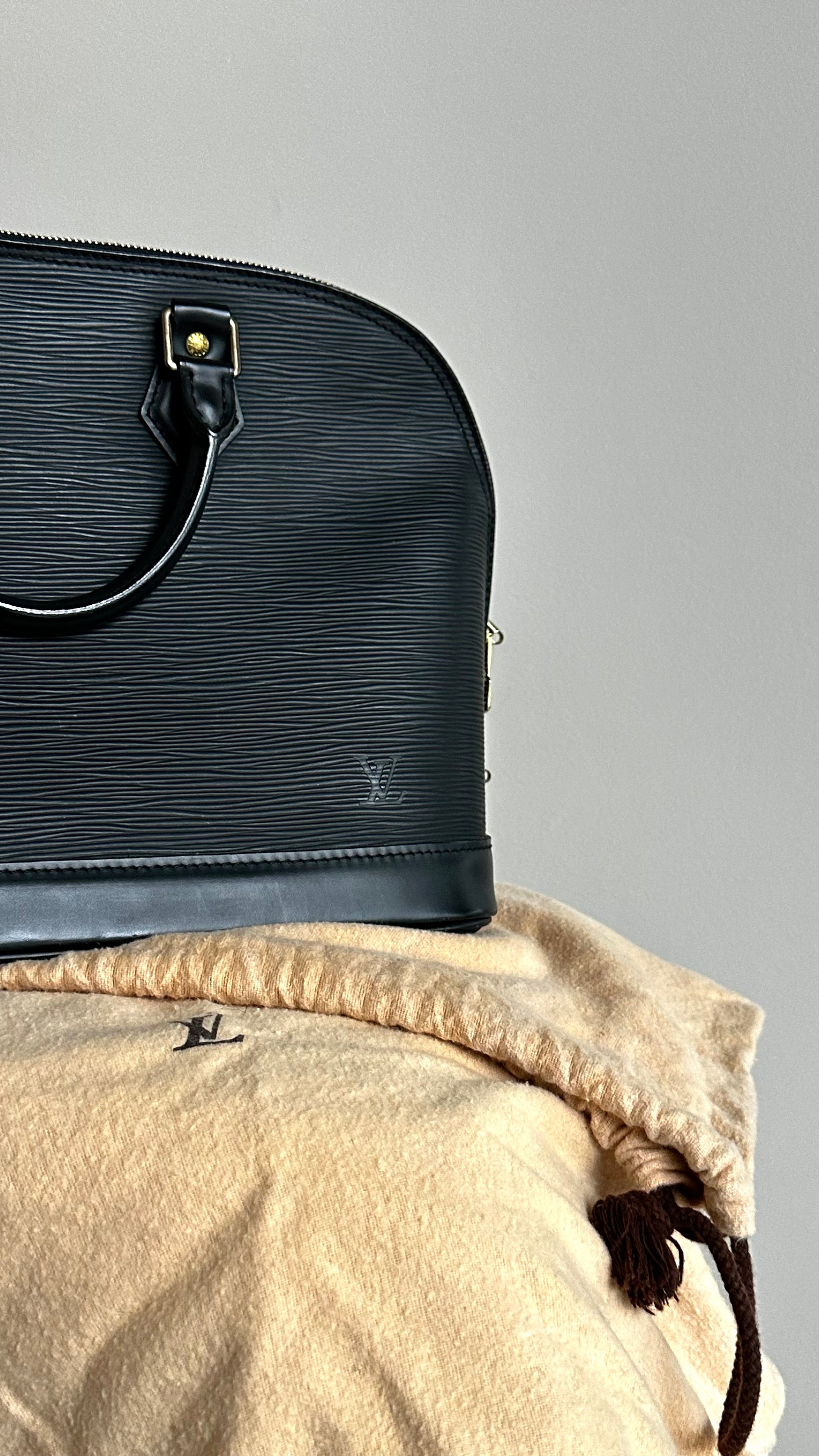 Louis Vuitton Epi Leather Alma PM Bag In Black