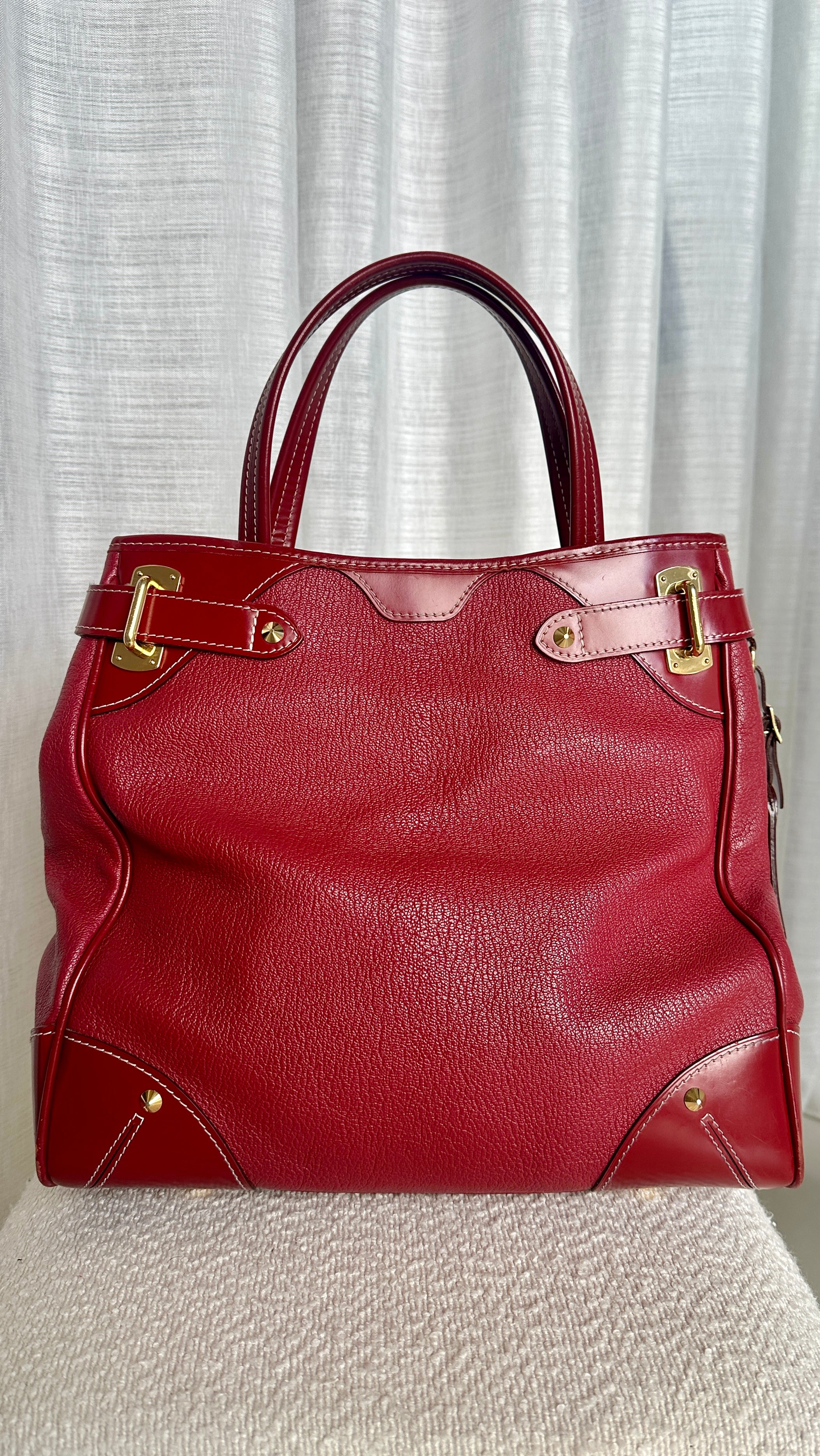 LOUIS VUITTON SUHALI LE MAJESTUEUX TOTE BAG - IN BORDEAUX