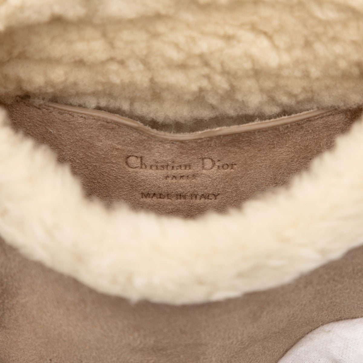 Dior Small Suede Shearling Bobby Crossbody Brown