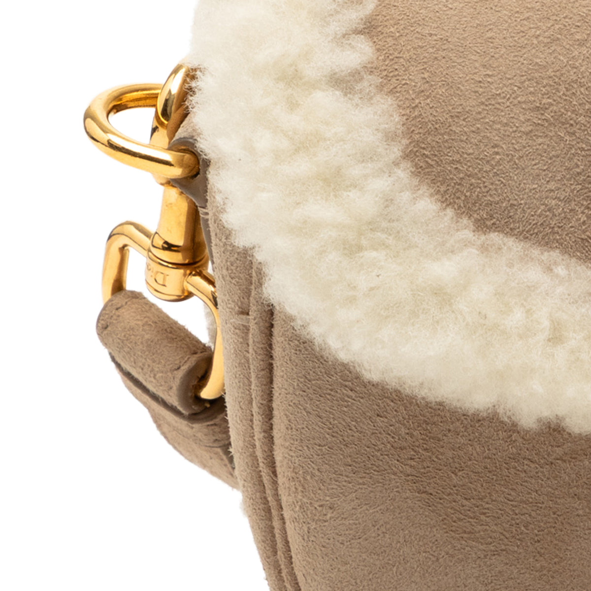 Dior Small Suede Shearling Bobby Crossbody Brown