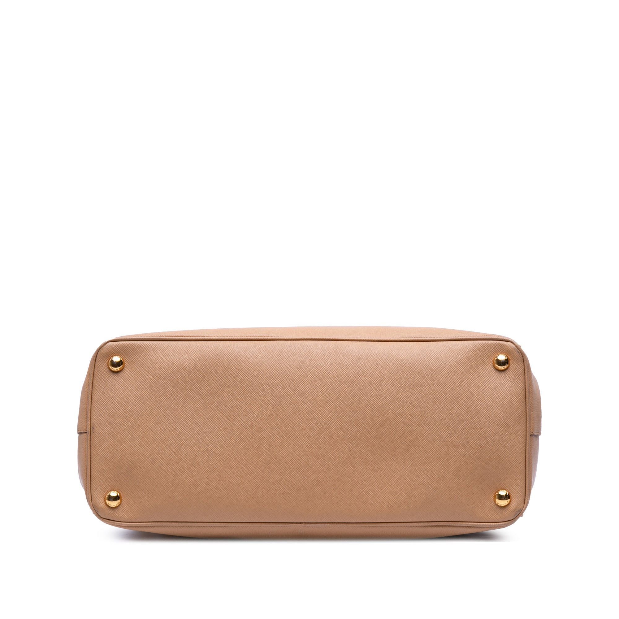 Prada Large Saffiano Lux Galleria Double Zip Satchel In Beige