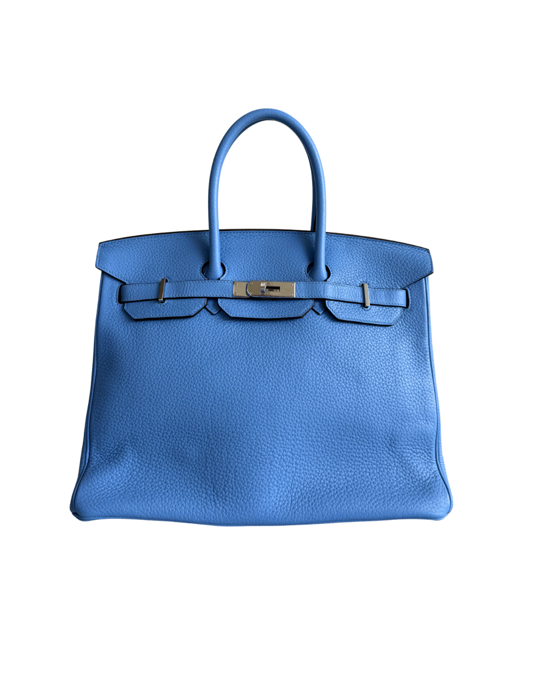 HERMÈS BLUE TOGO LEATHER 35 HANDBAG IN BLUE