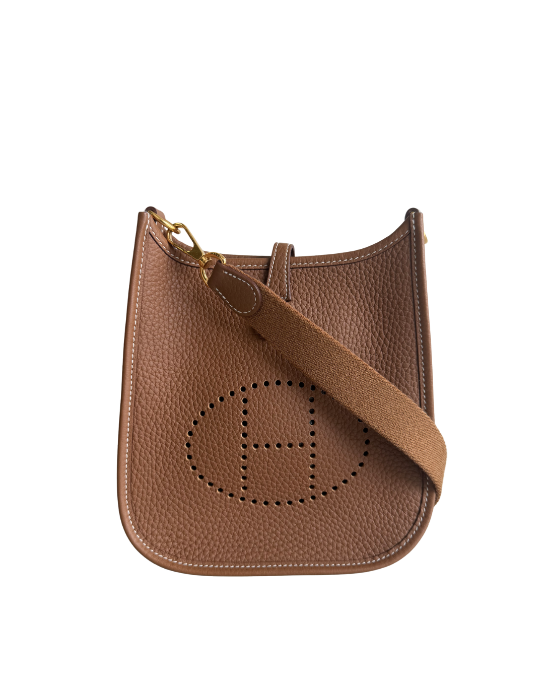 Hermès Mini Evelyne in Camel - New condition