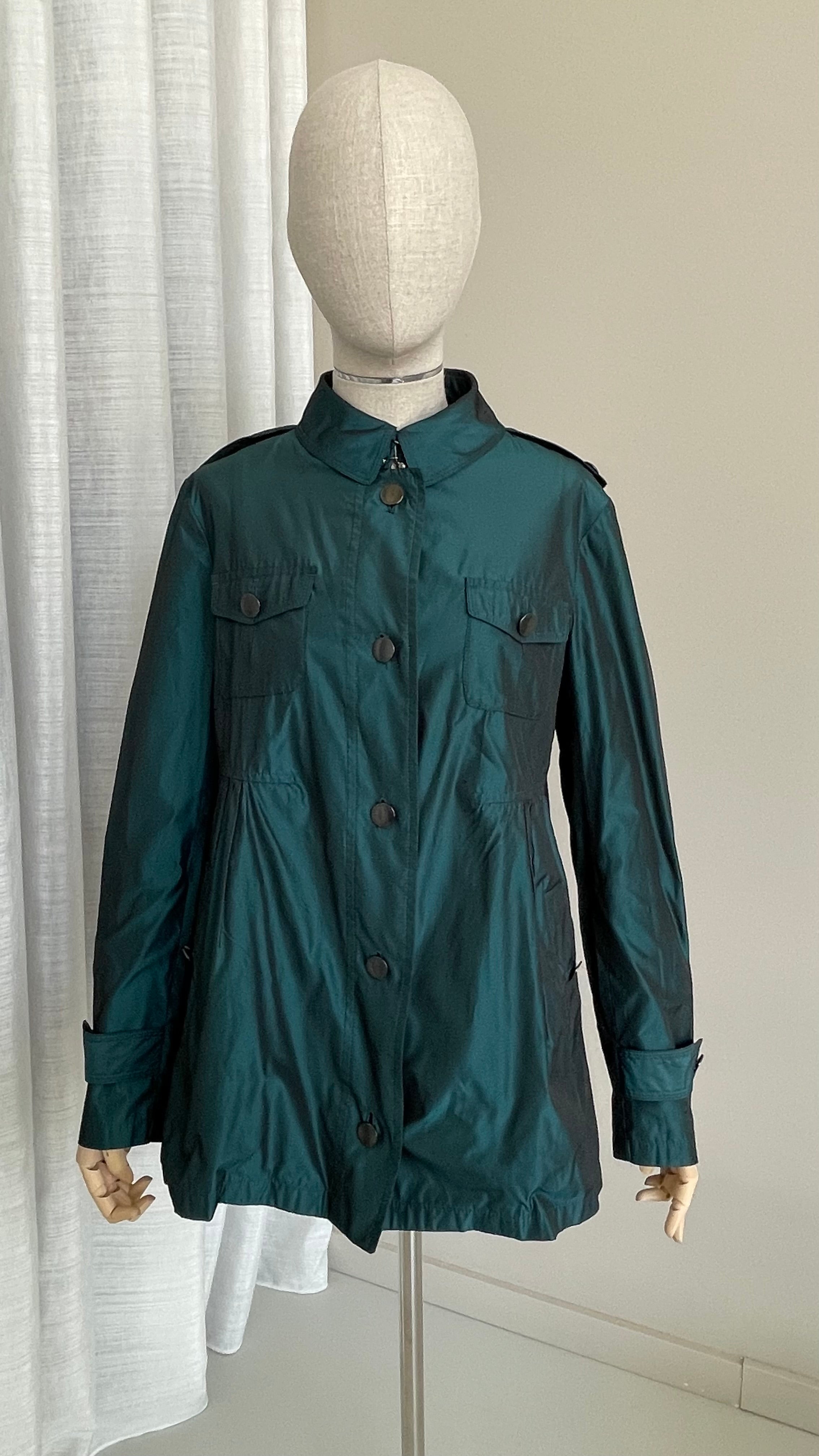 Burberry Trench Jacket In Blue