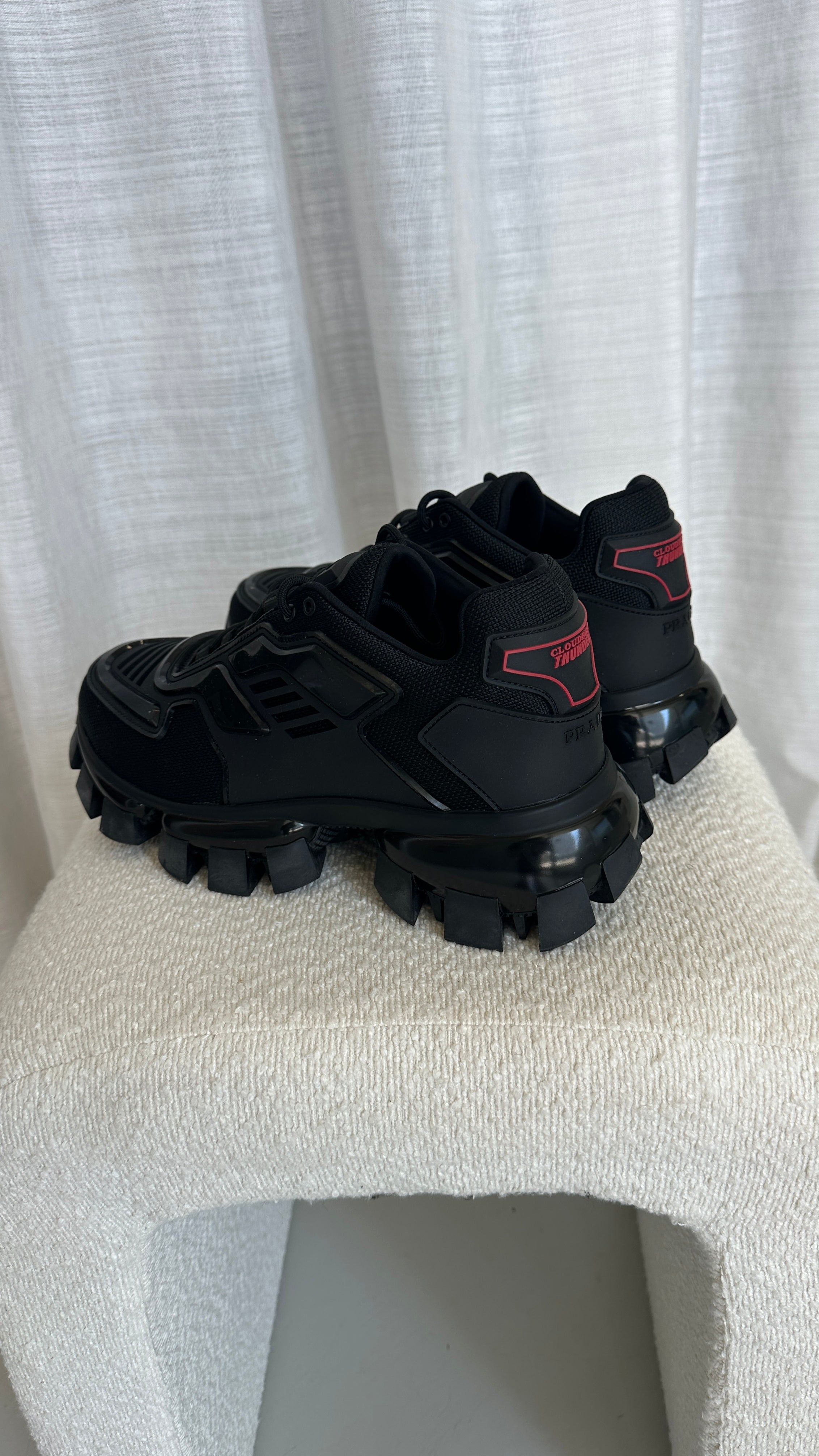 PRADA CLOUDBUST THUNDER CHUNKY-SOLE SNEAKERS - SIZE 40