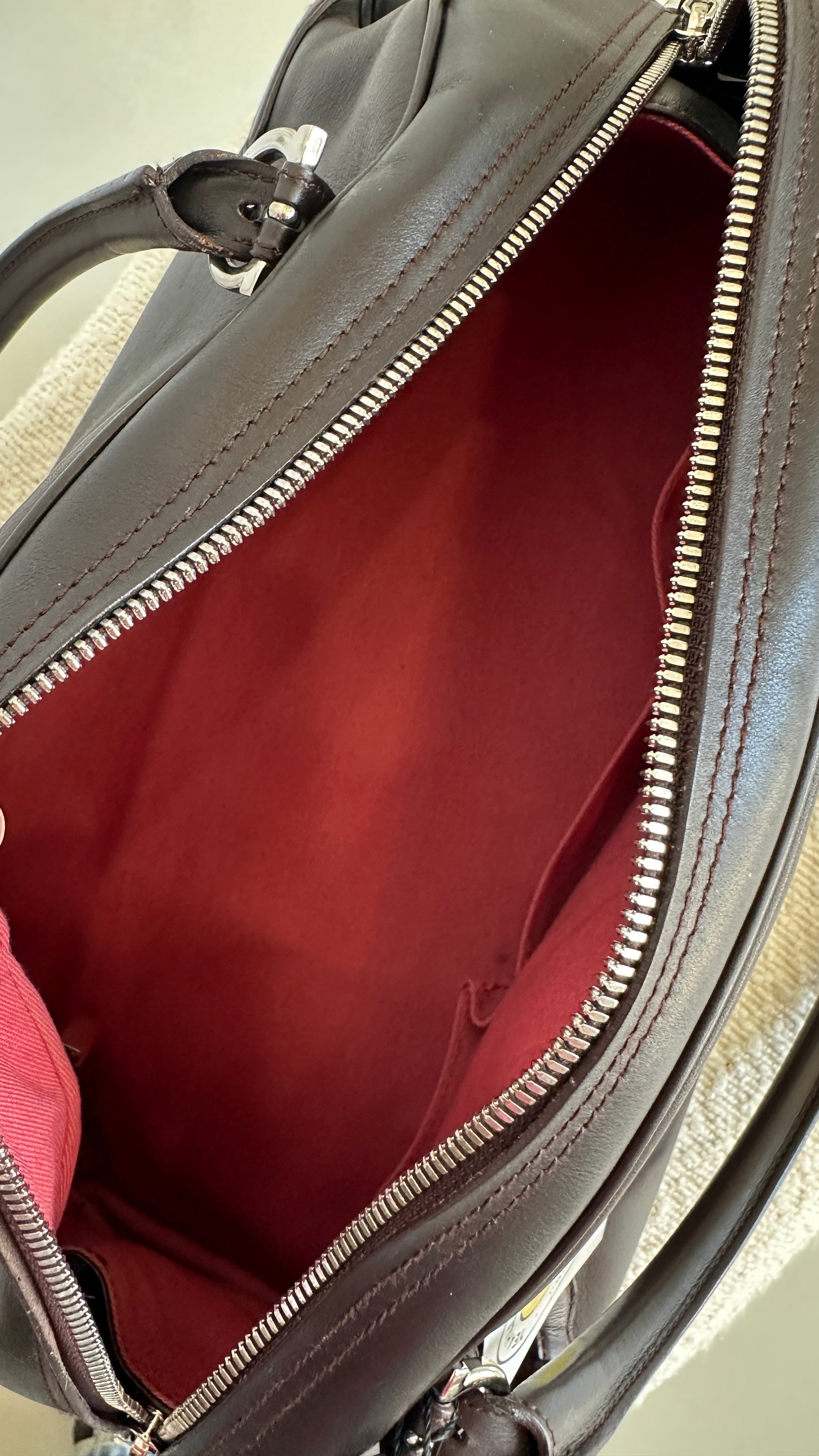 Salvatore Ferragamo Vintage Leather Shoulder Bag In Brown