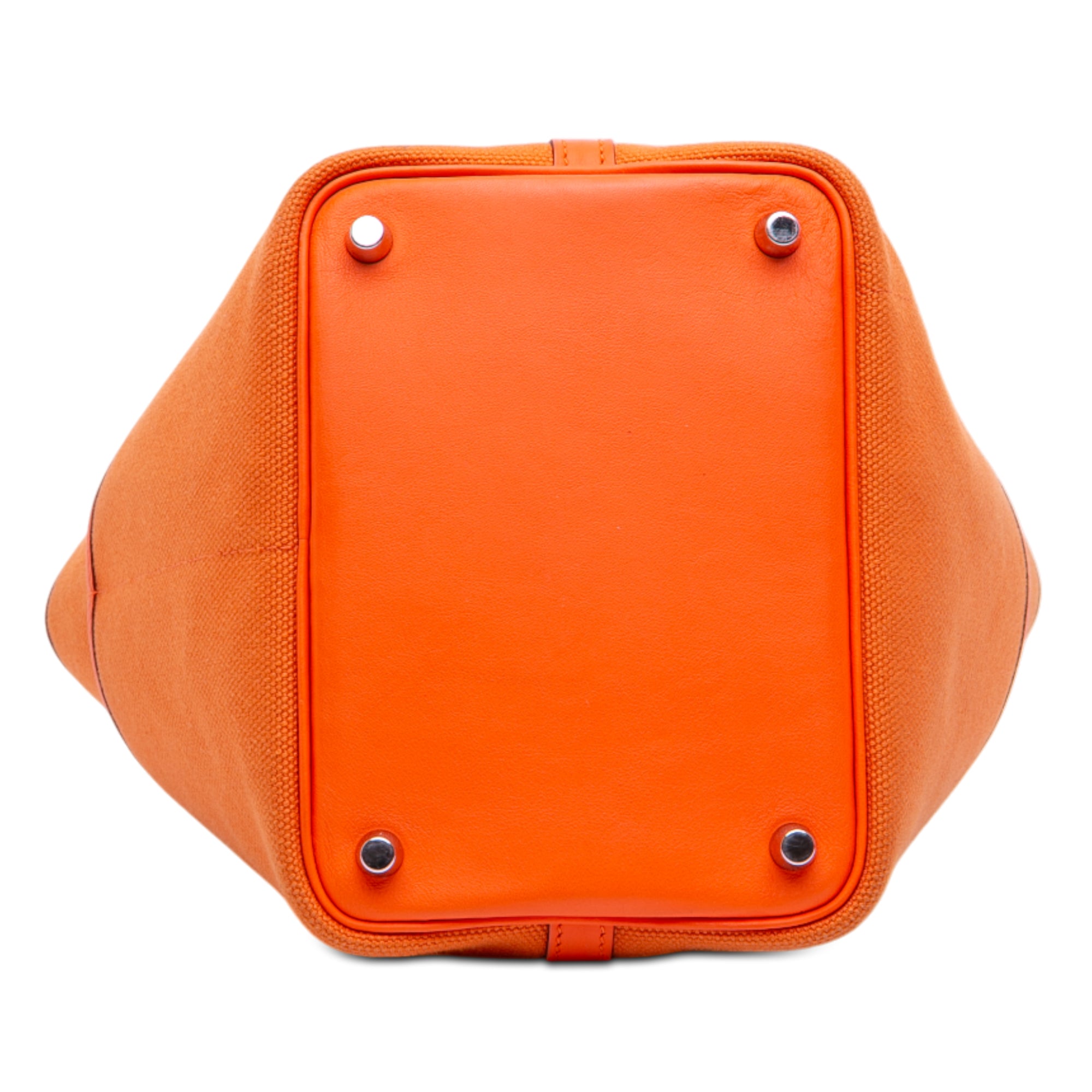 Hermès Toile Goeland and Swift Cargo Picotin Lock 18 Orange