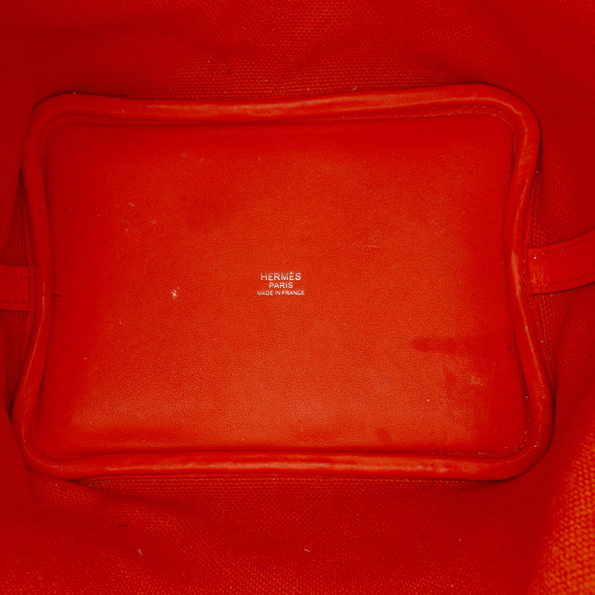 Hermès Toile Goeland and Swift Cargo Picotin Lock 18 Orange
