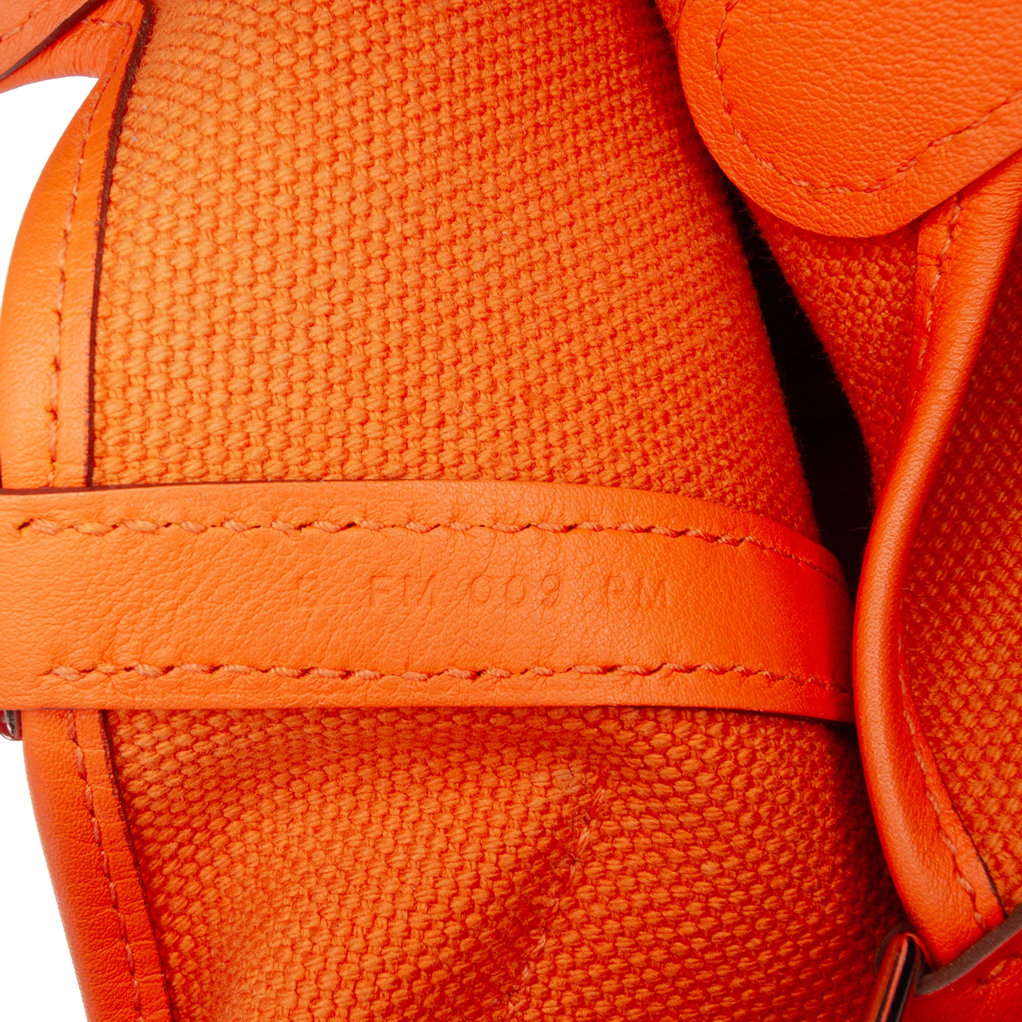 Hermès Toile Goeland and Swift Cargo Picotin Lock 18 Orange