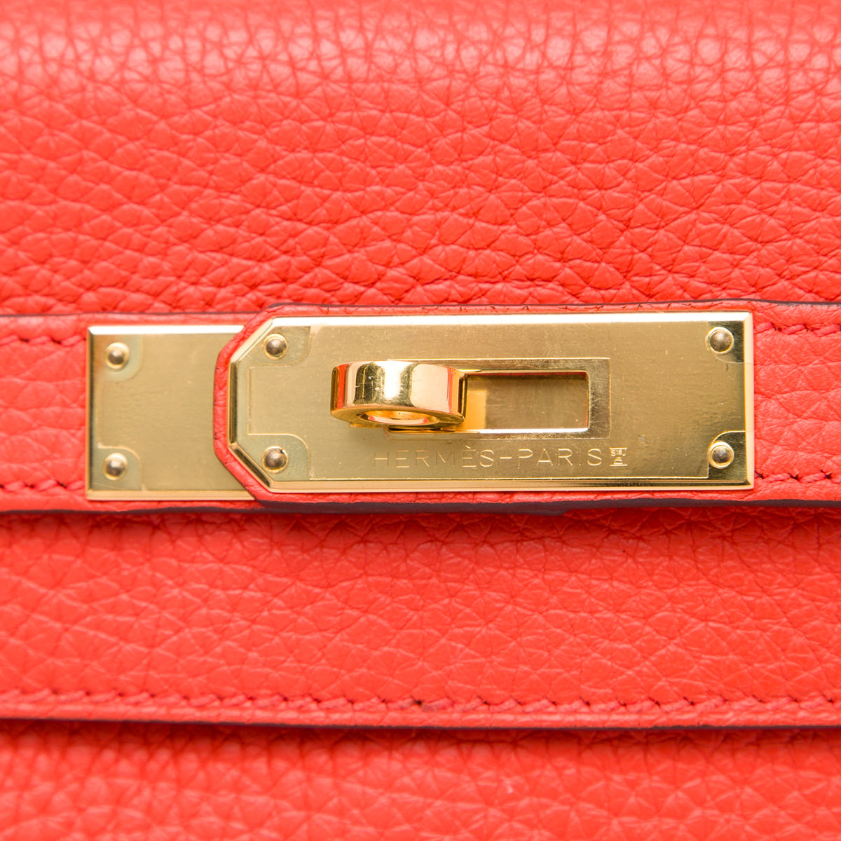 Hermès Clemence Kelly II Retourne 28 Orange