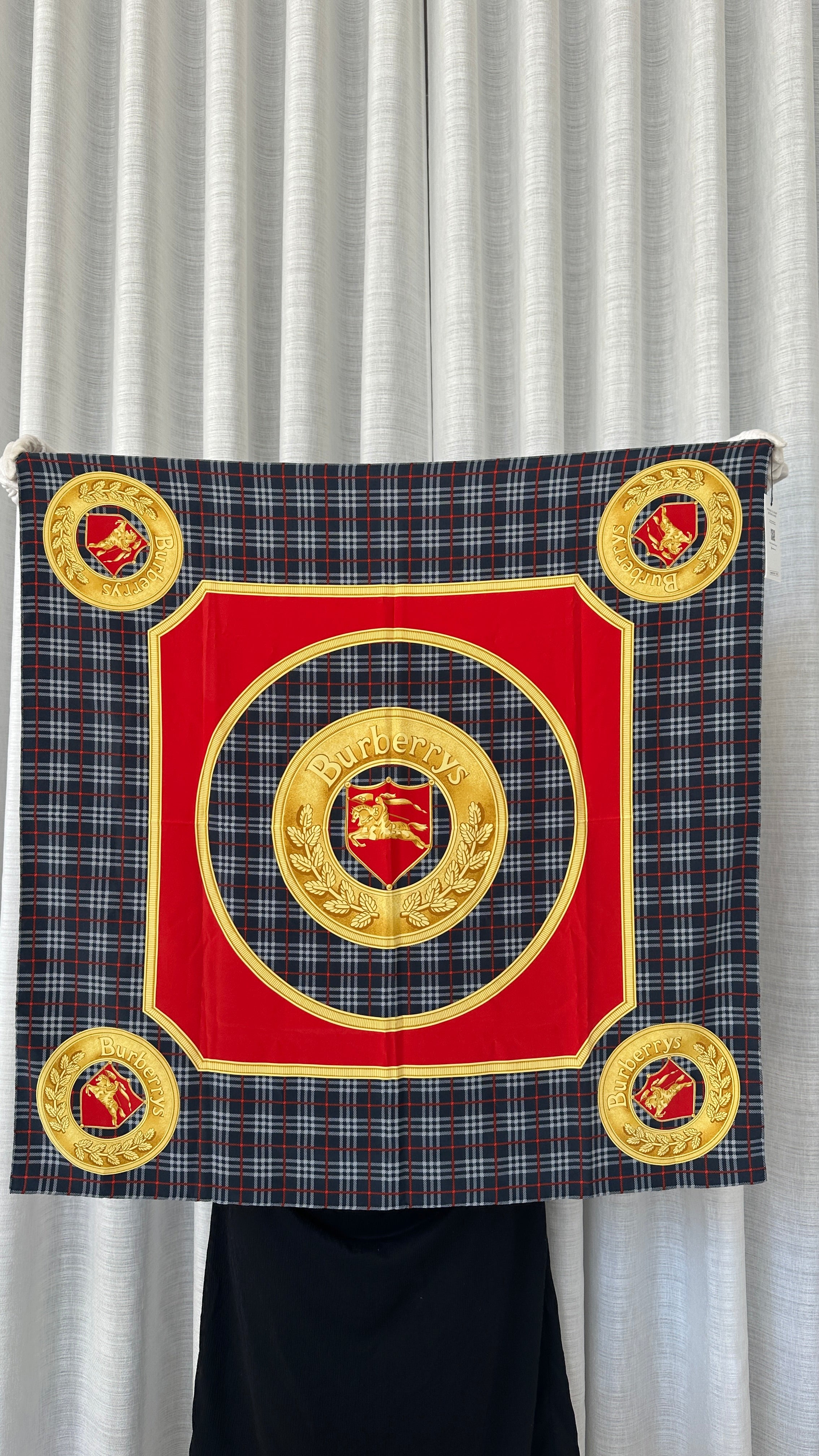 Burberry Vintage Checkered Silk Scarf