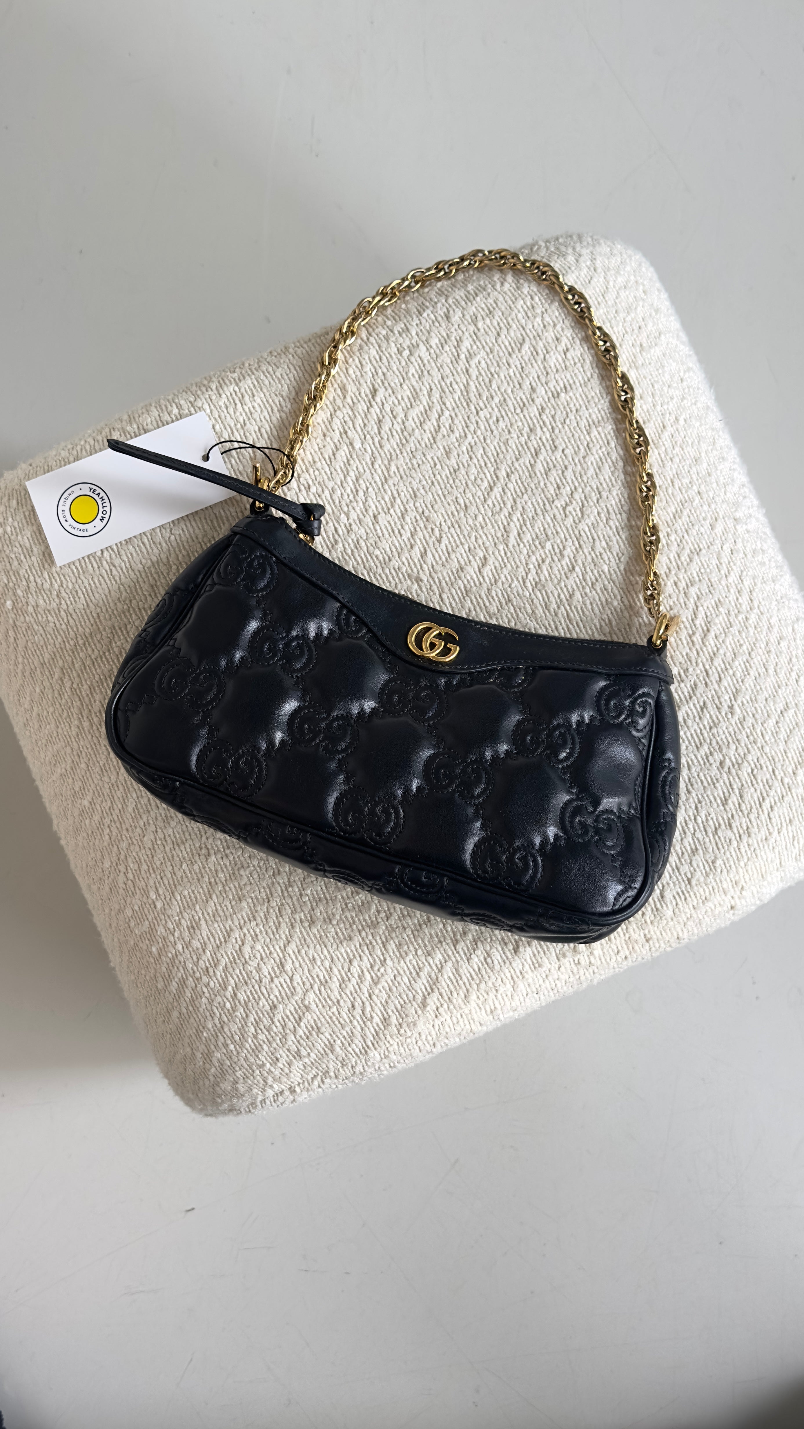 GUCCI GG MATELASSÉ BAG IN BLACK