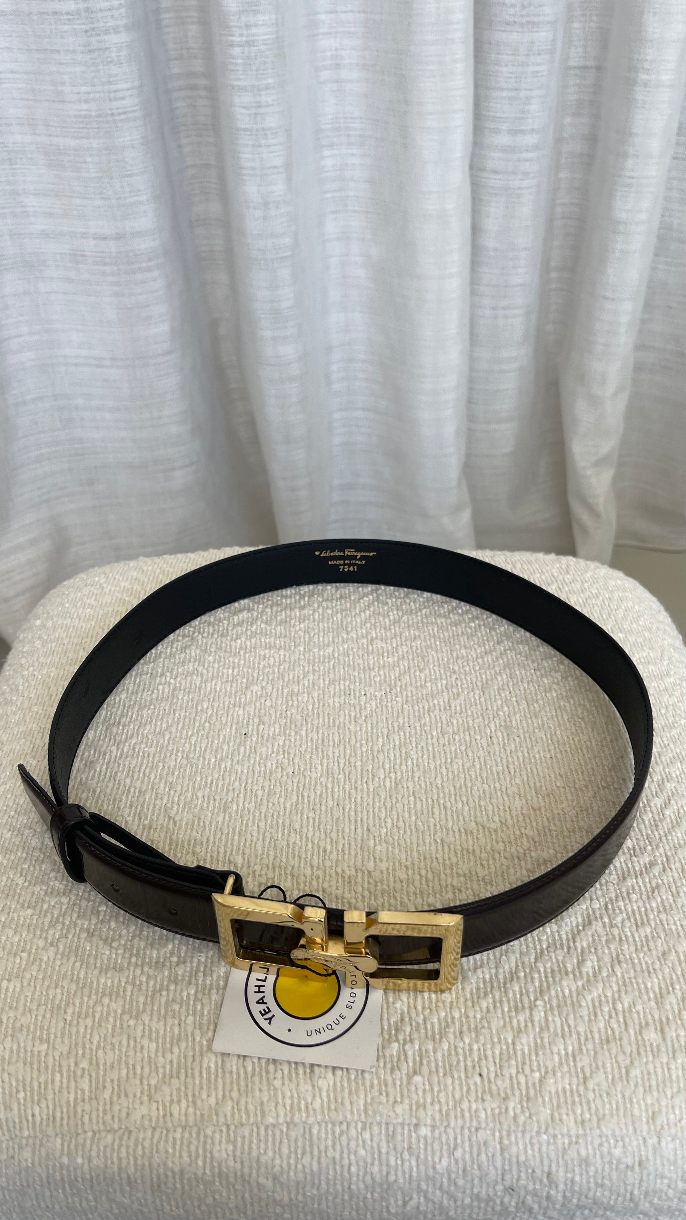 Salvatore Ferragamo Leather Belt In Brown