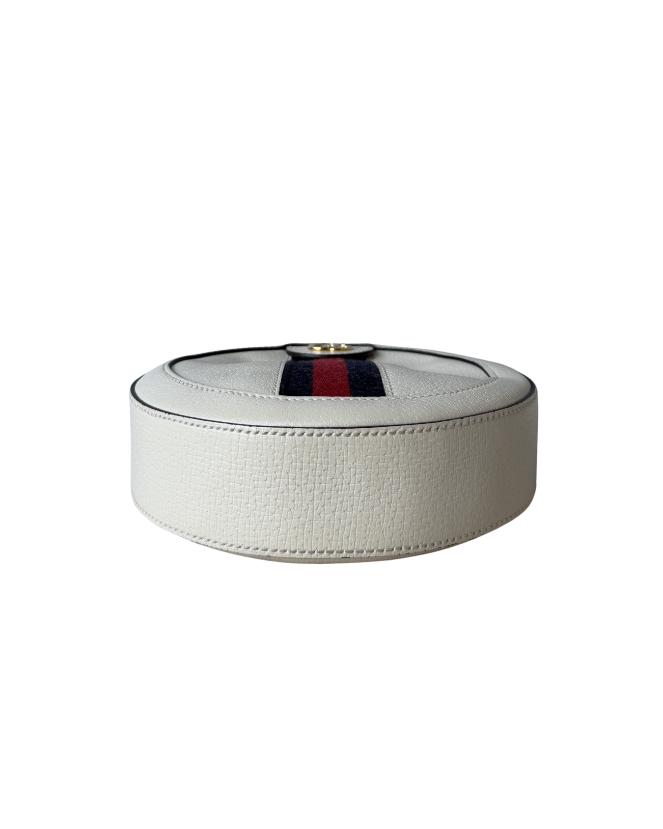 GUCCI OPHIDIA ROUND CROSSBODY - IN WHITE