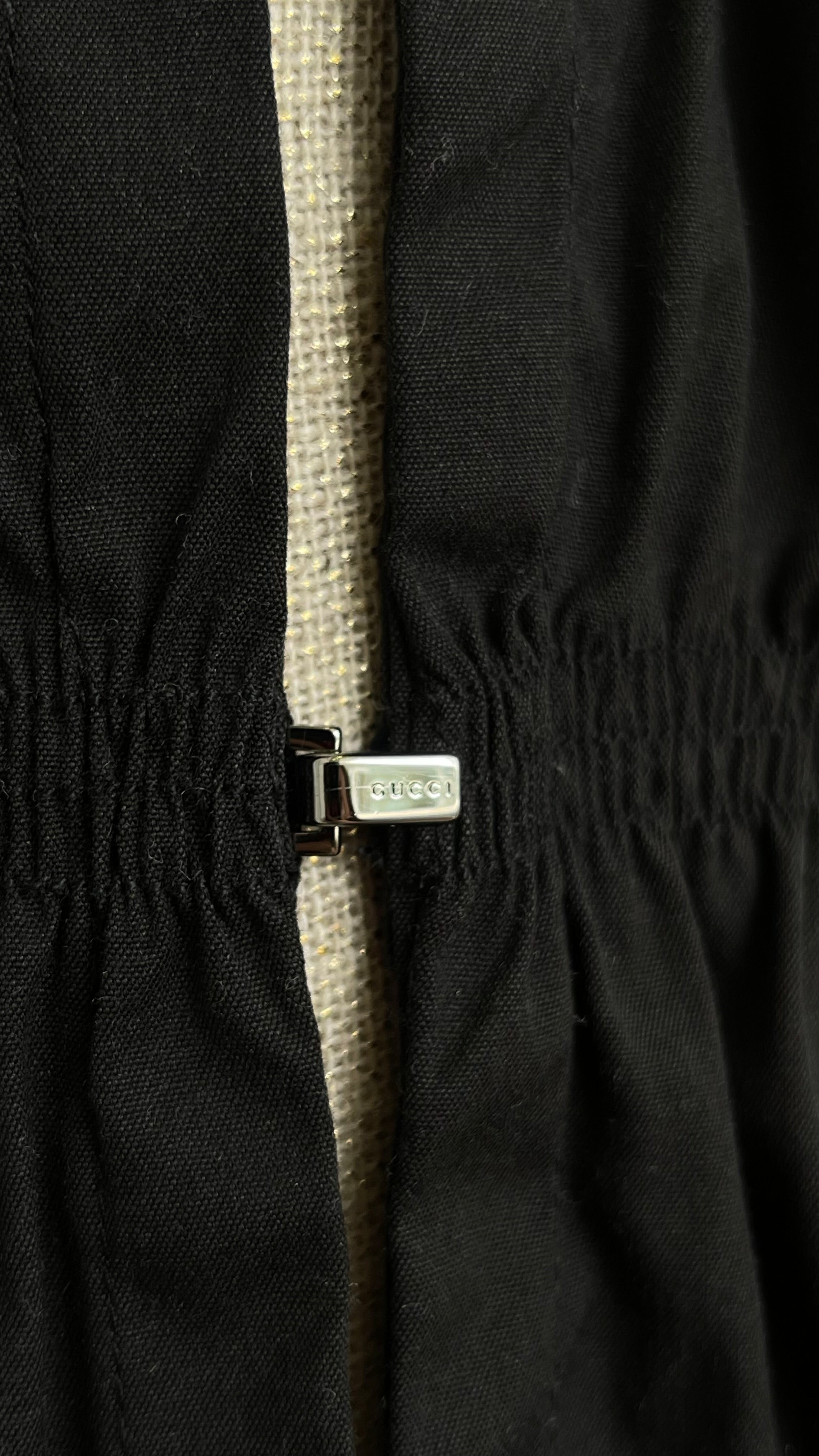 Gucci Sleeveless Rouched Blouse In Black