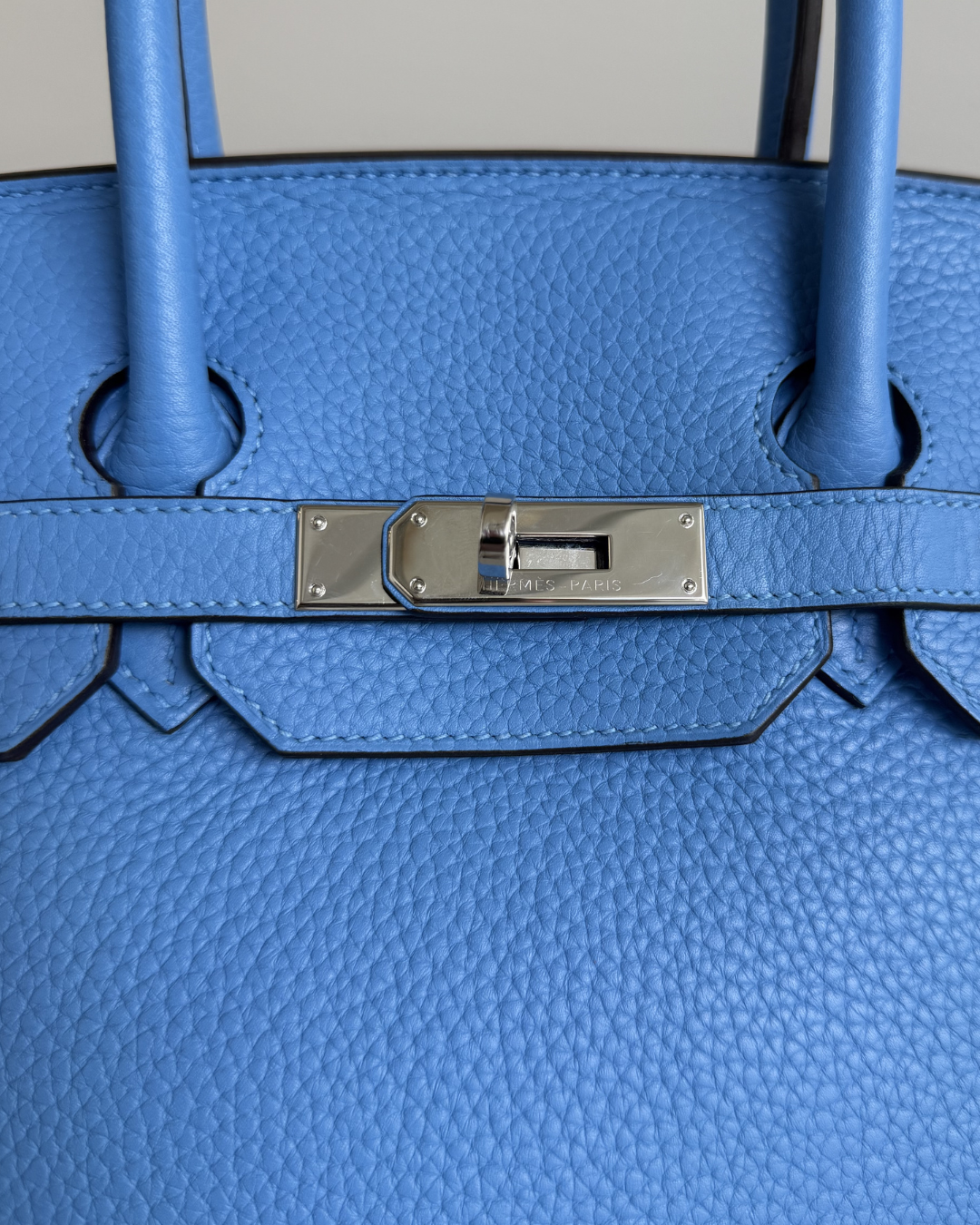 HERMÈS BLUE TOGO LEATHER 35 HANDBAG IN BLUE