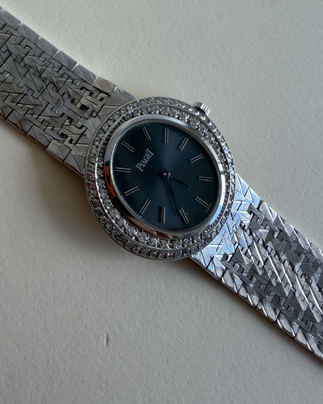 Piaget White Gold and Diamond Watch 1970's