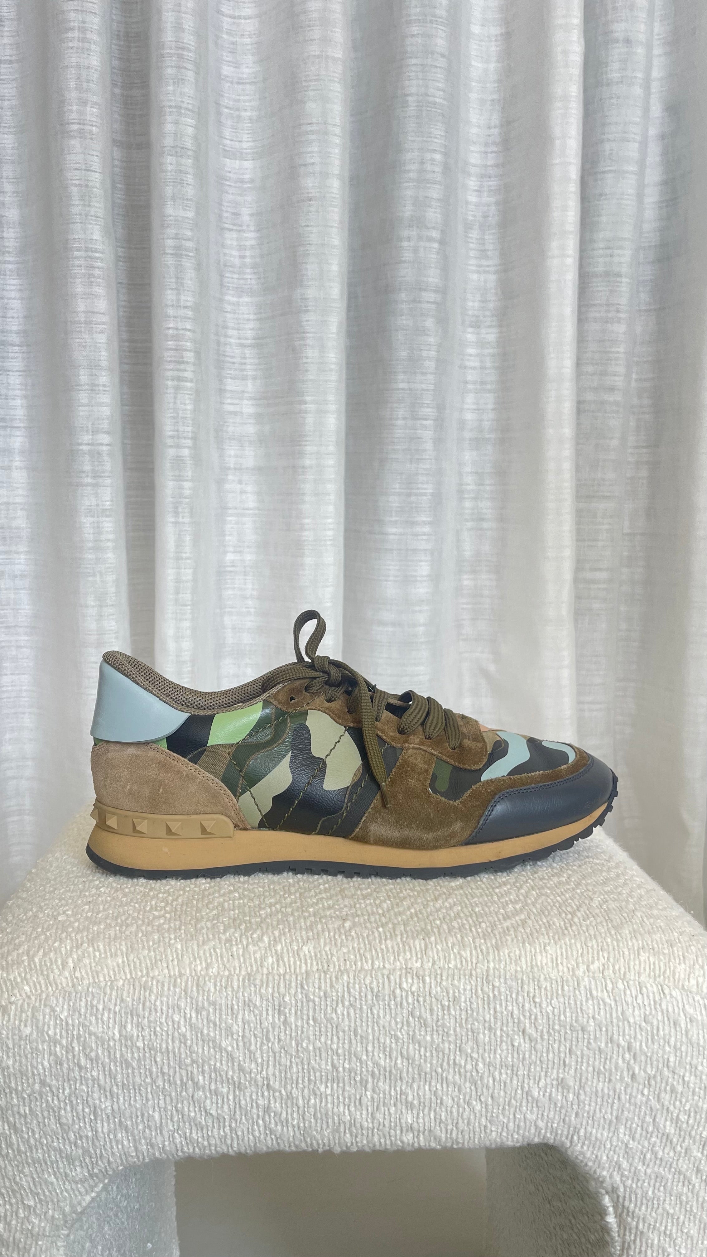 Valentino Garavani Rockrunner Sneakers In Green - Size 42