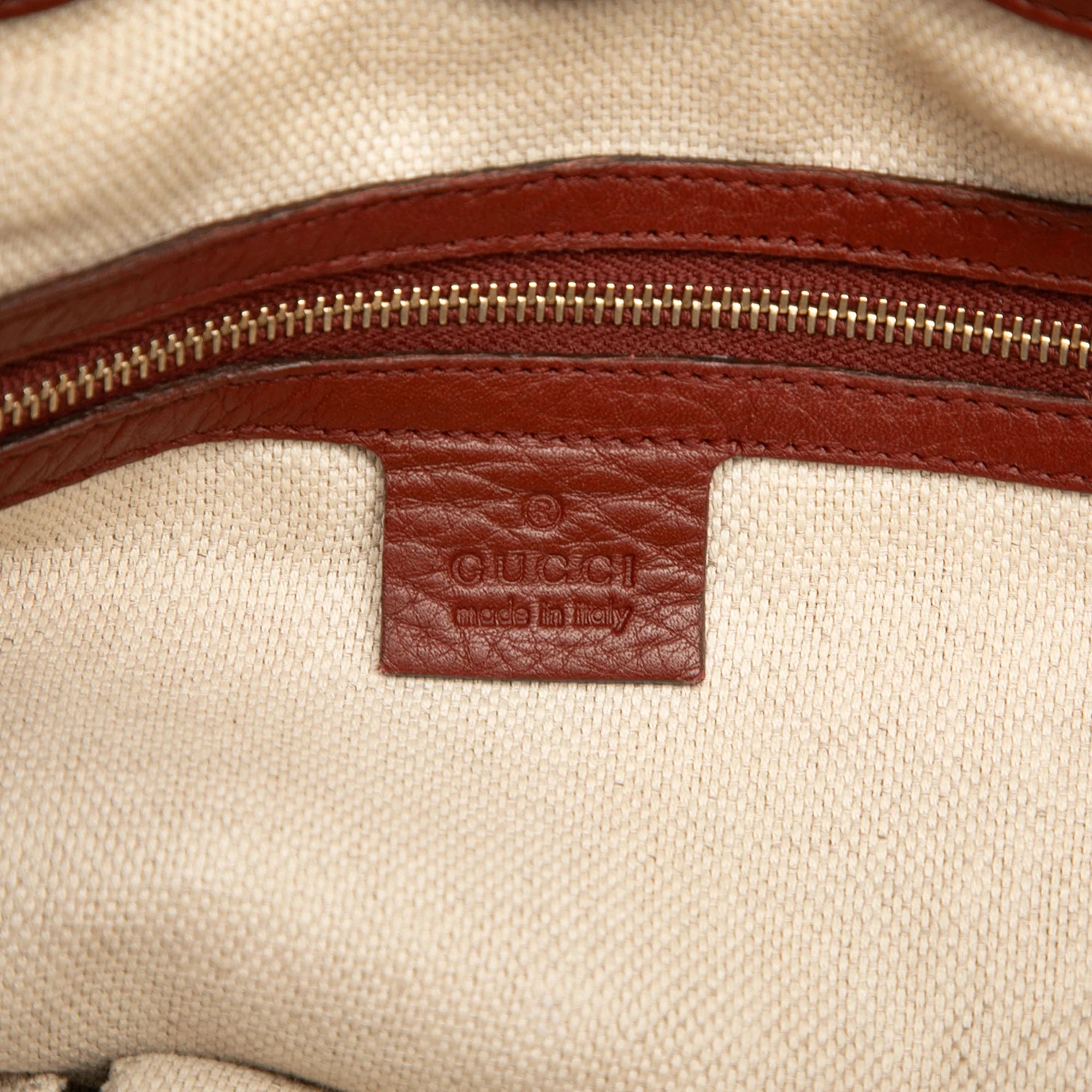 GUCCI GG CANVAS WEB DRESSAGE TOTE BAG IN BEIGE