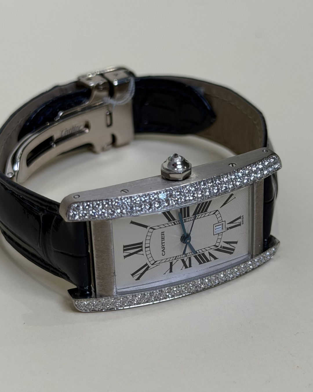 Cartier Tank Américaine white gold and diamonds