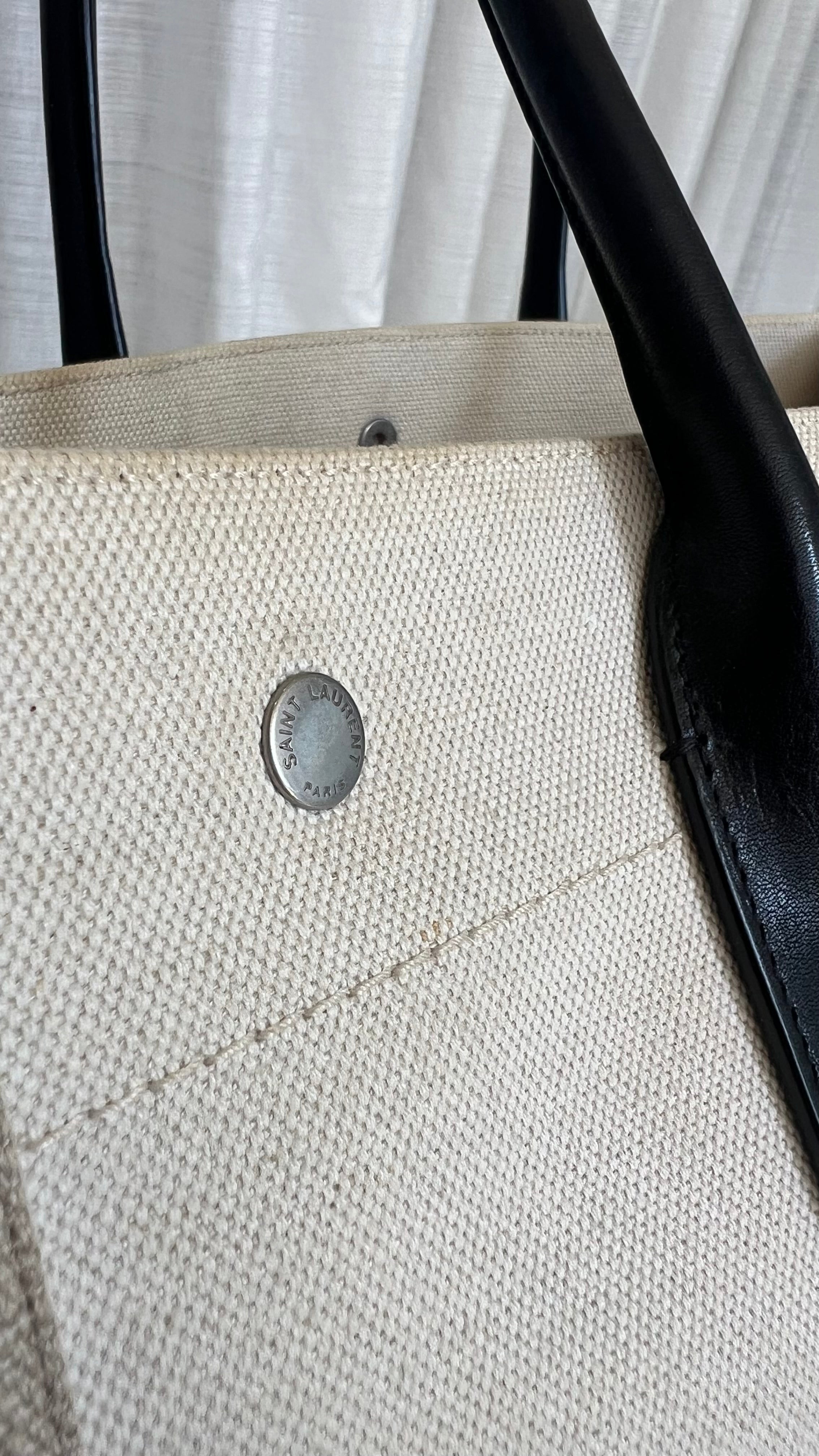 Saint Laurent Rive Gauche Tote Bag In Beige