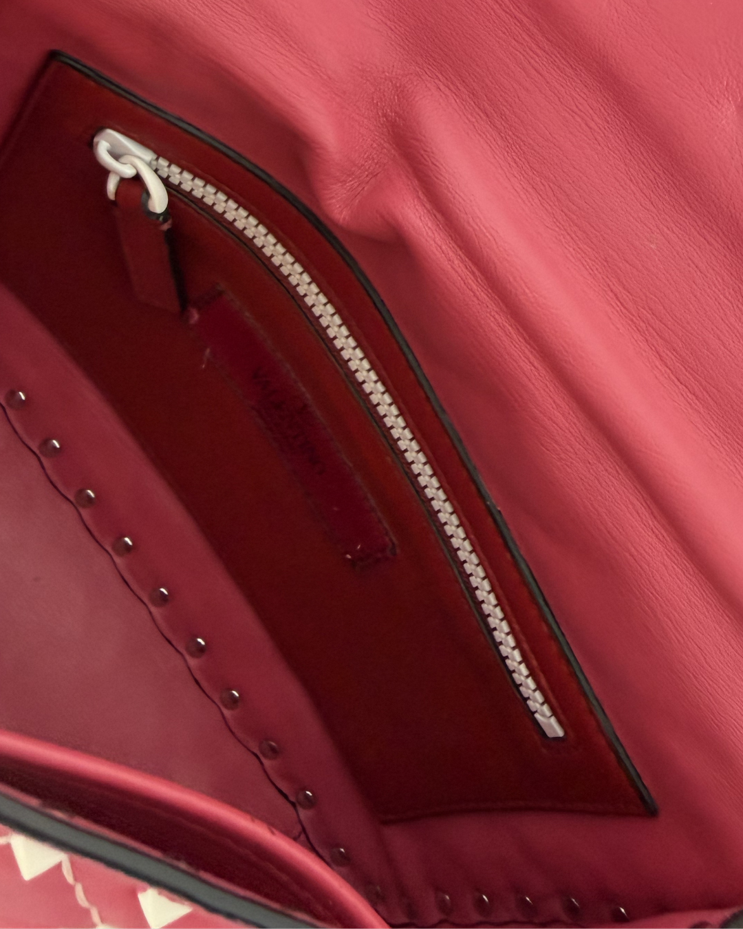 Valentino Garavani Medium Nappa Rockstud Spike Bag In Pink
