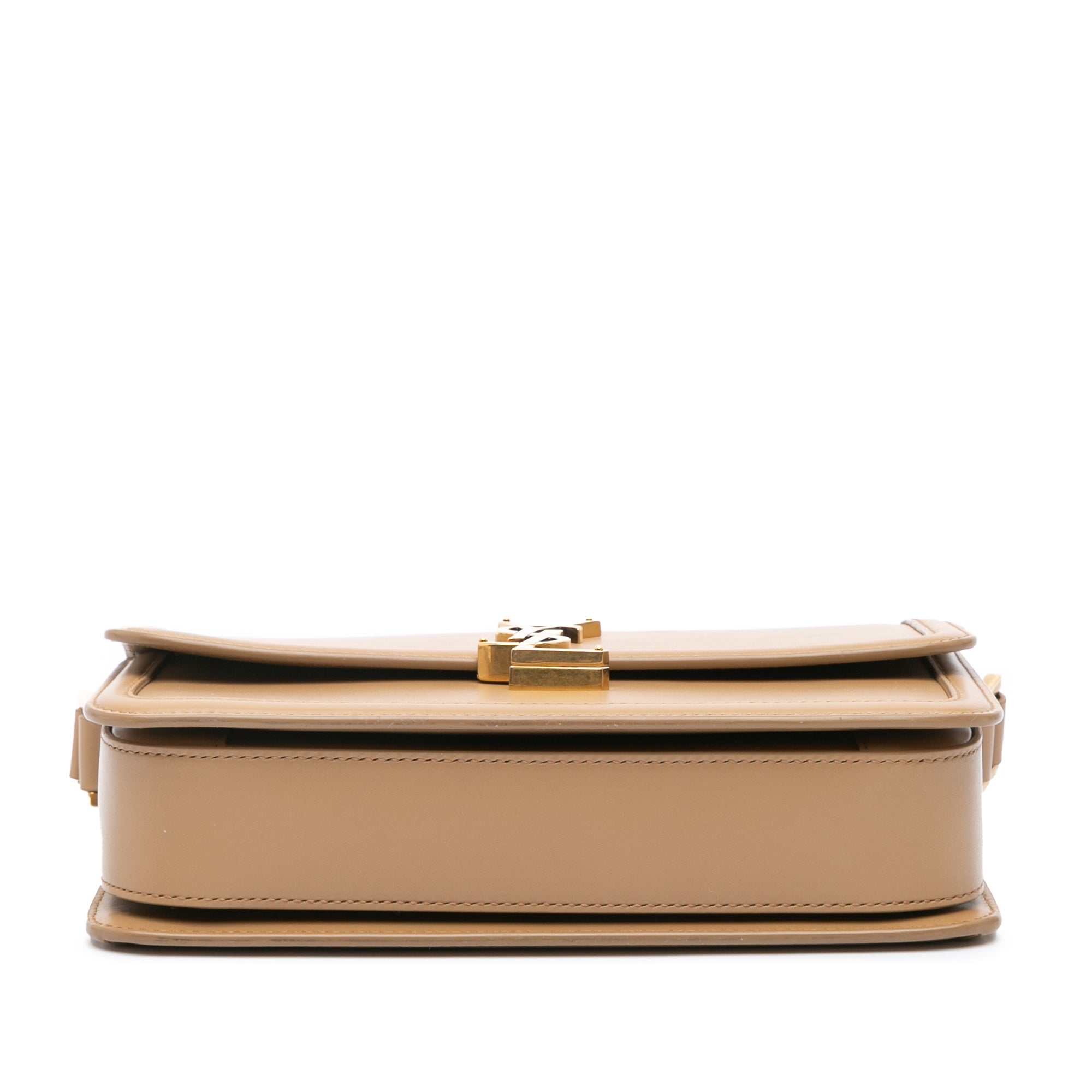 Saint Laurent Medium Leather Solferino Satchel In Box In Beige