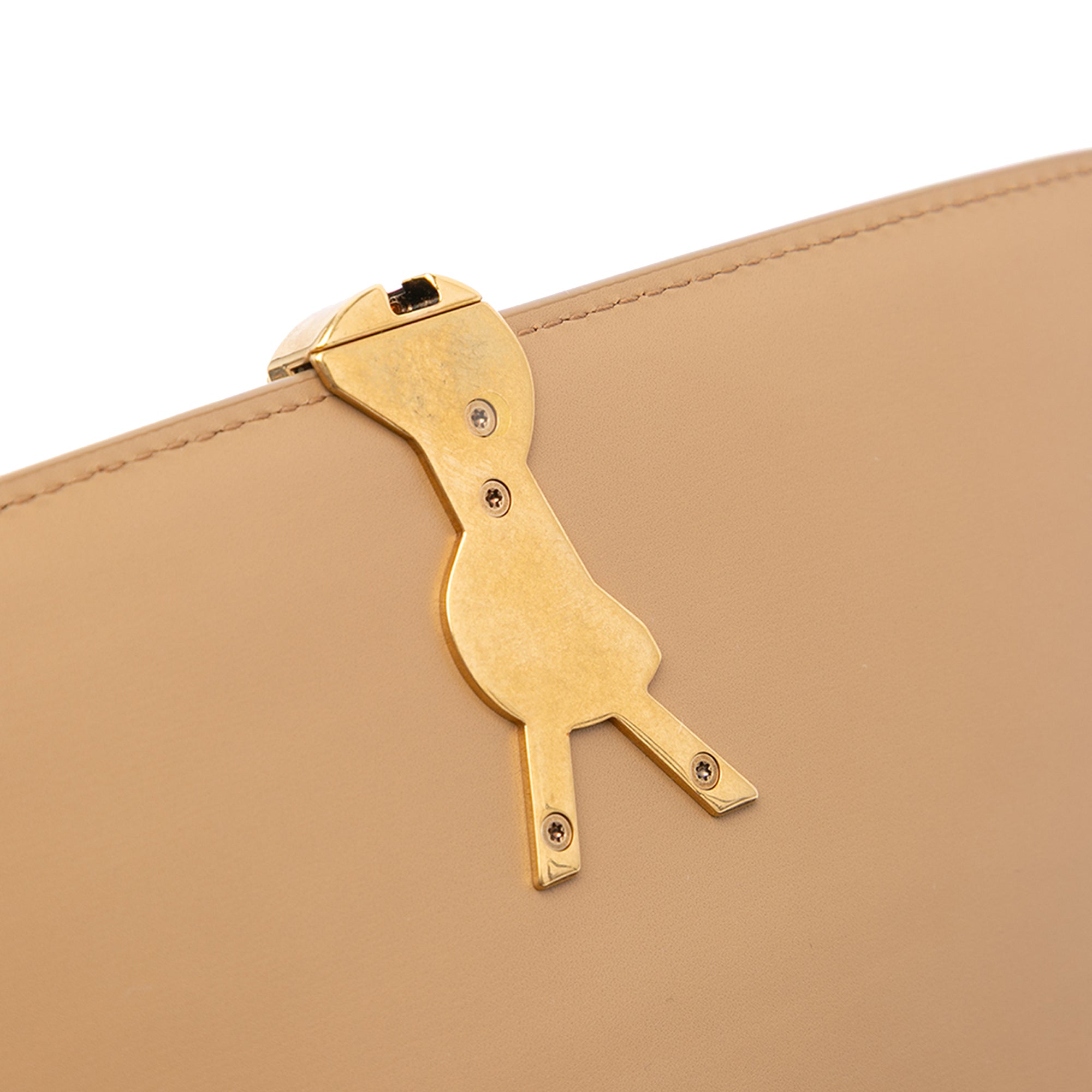 Saint Laurent Medium Leather Solferino Satchel In Box In Beige