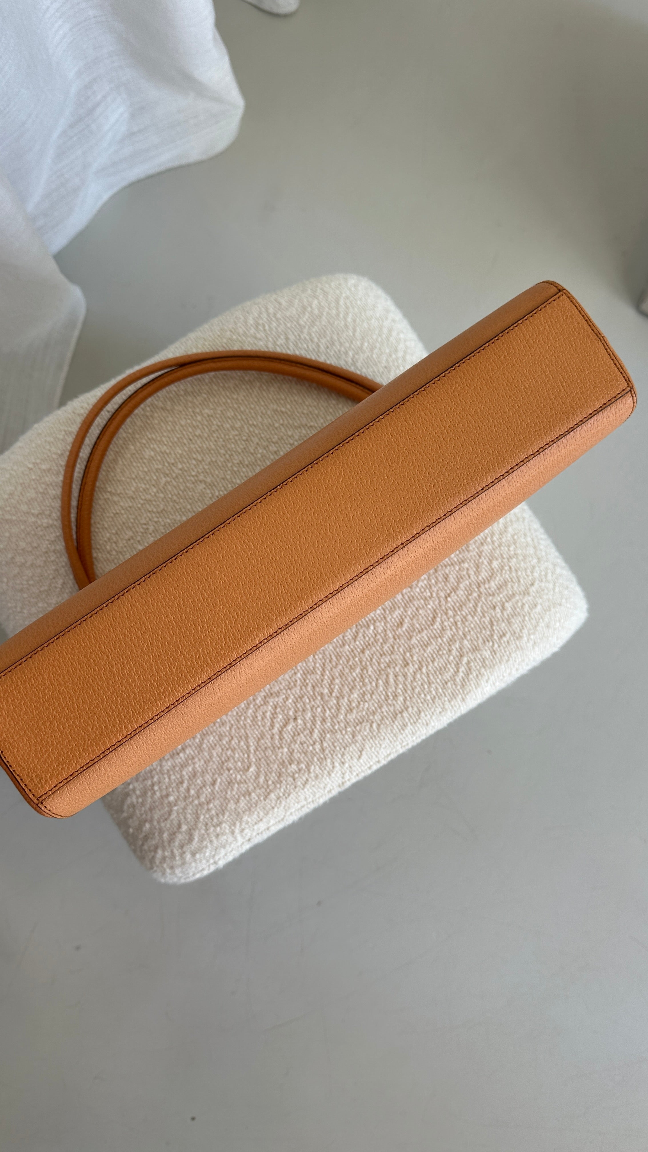 Prada Vintage Leather Shoulder Bag In Orange