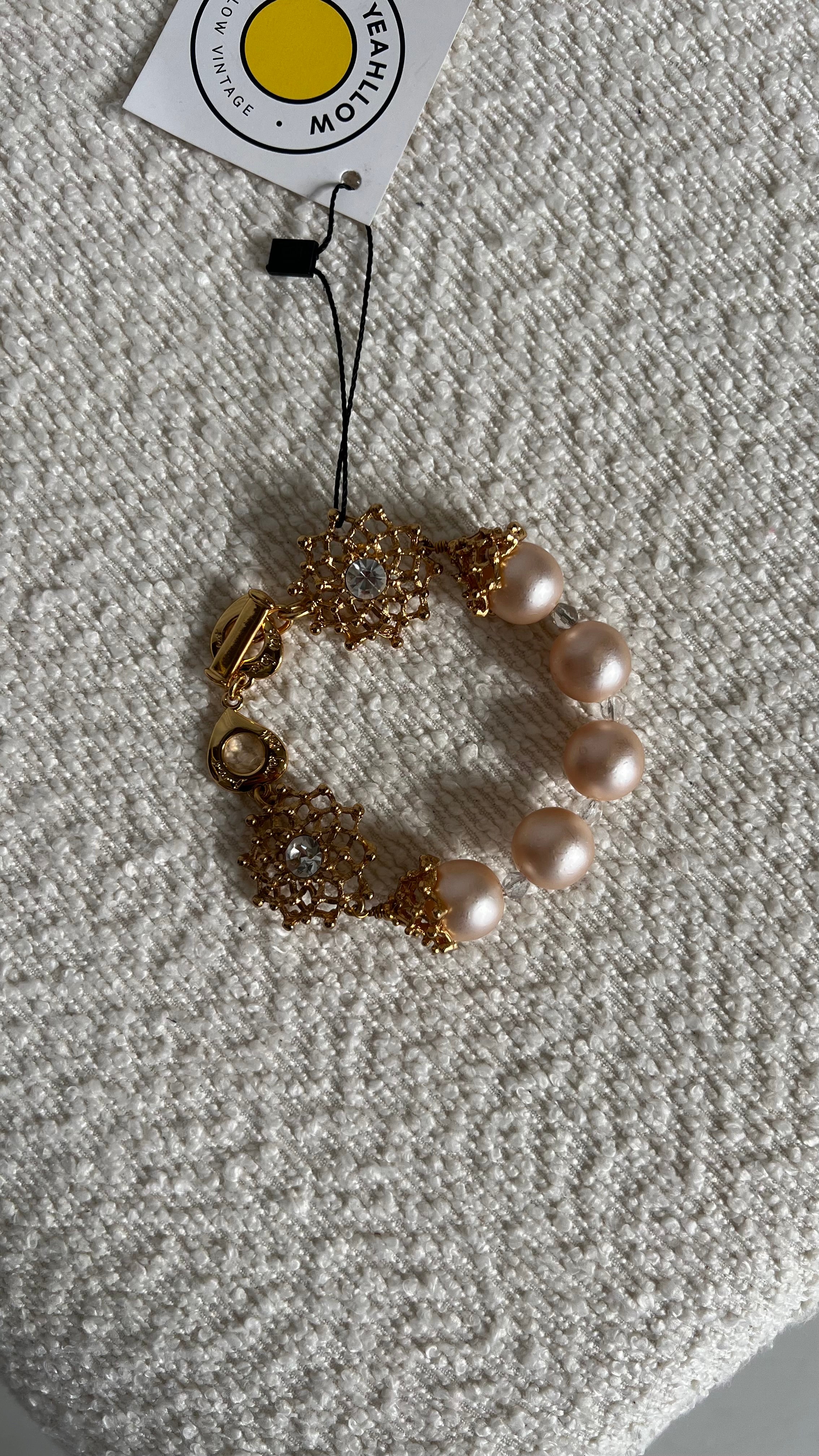 Yves Saint Laurent Vintage Costume Jewellery Faux Pearls Bracelet