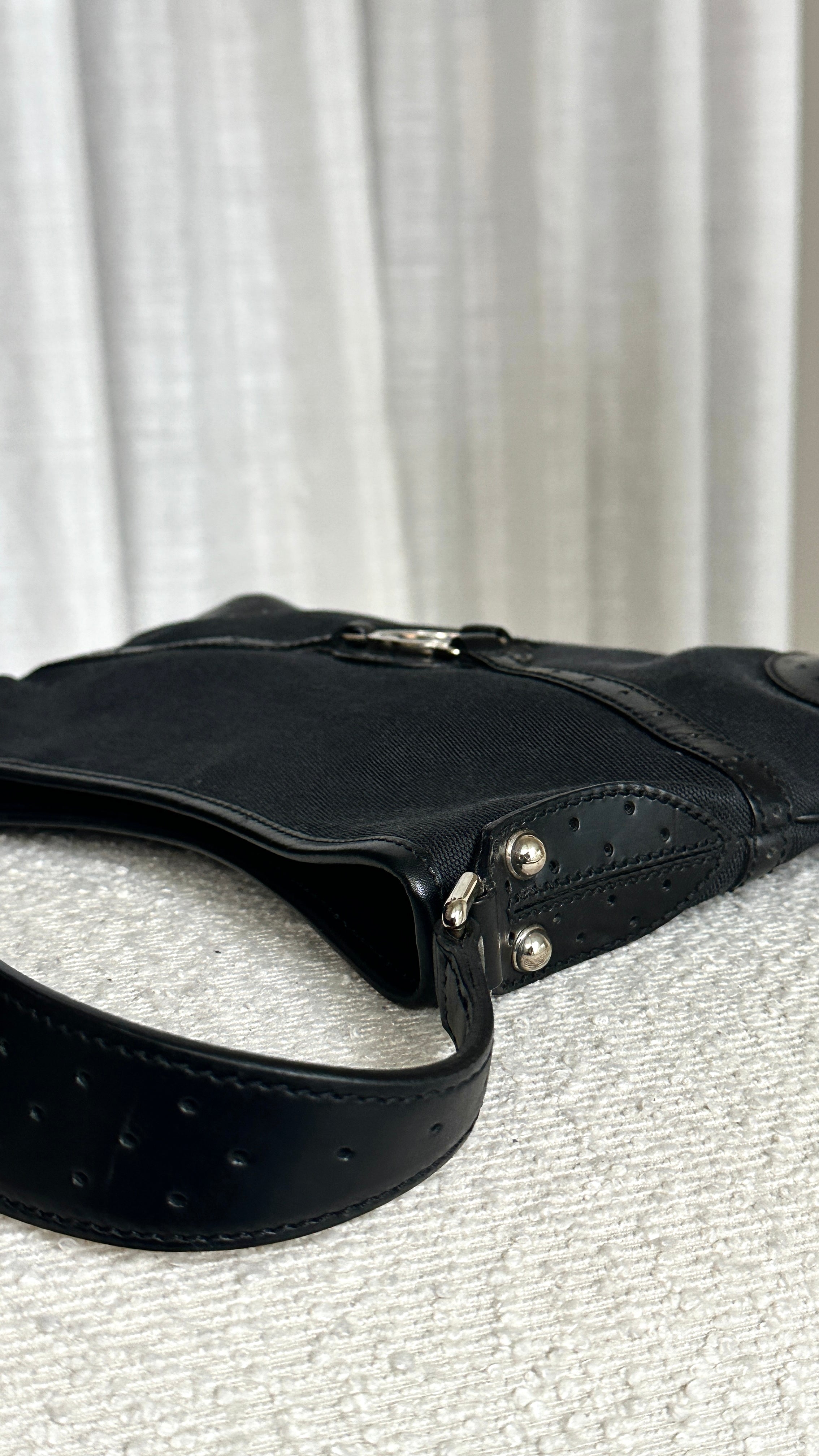 GUCCI REINS CANVAS BAG IN BLACK