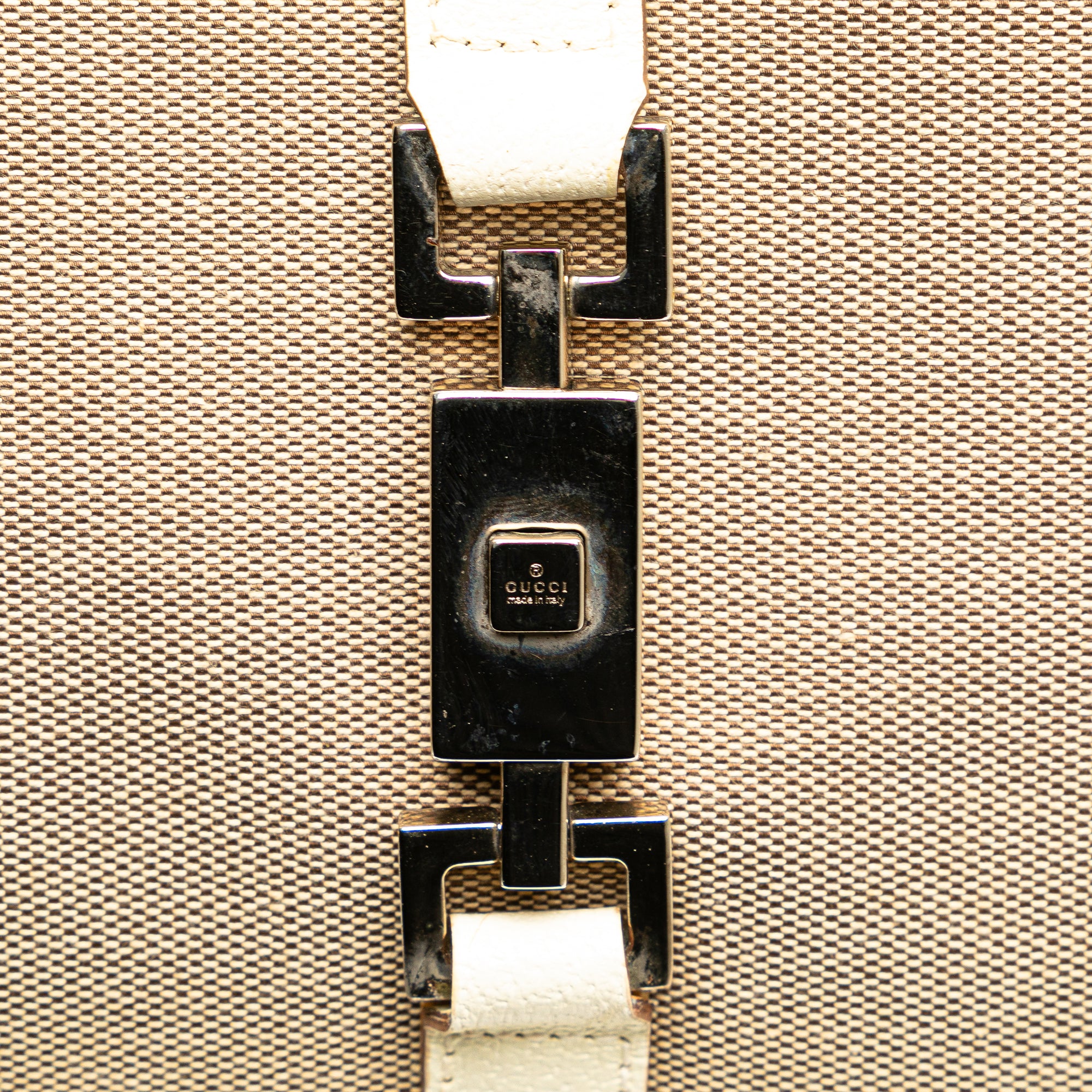 Gucci Canvas Jackie Bardot Shoulder Bag