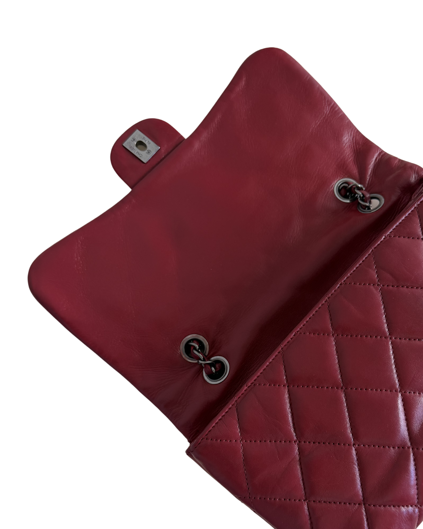 CHANEL MAXI LAMBSKIN 3 ACCORDION FLAP SHOULDER BAG