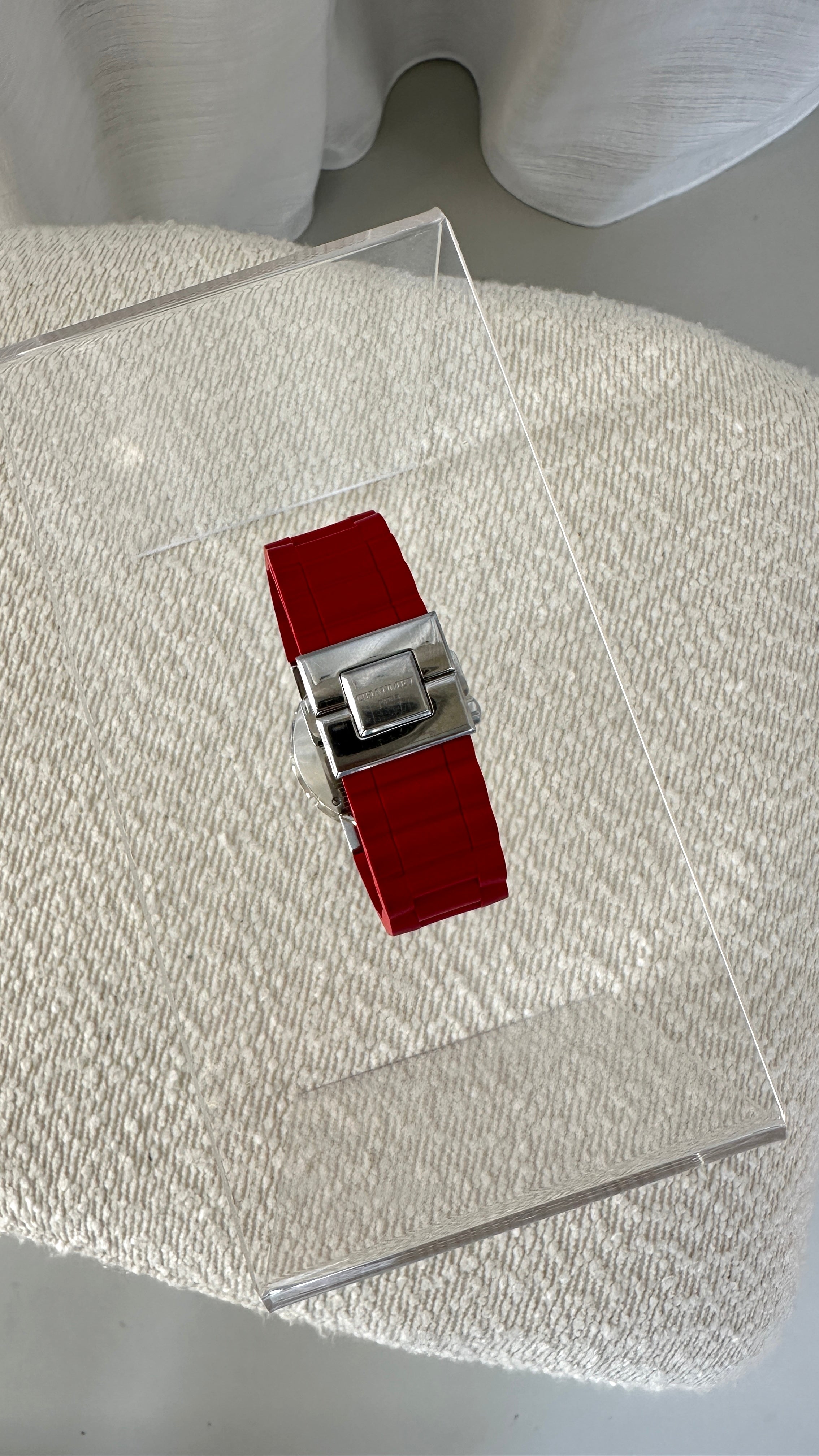 Chaumet Class One Steel Diamonds 34mm Watch In Red