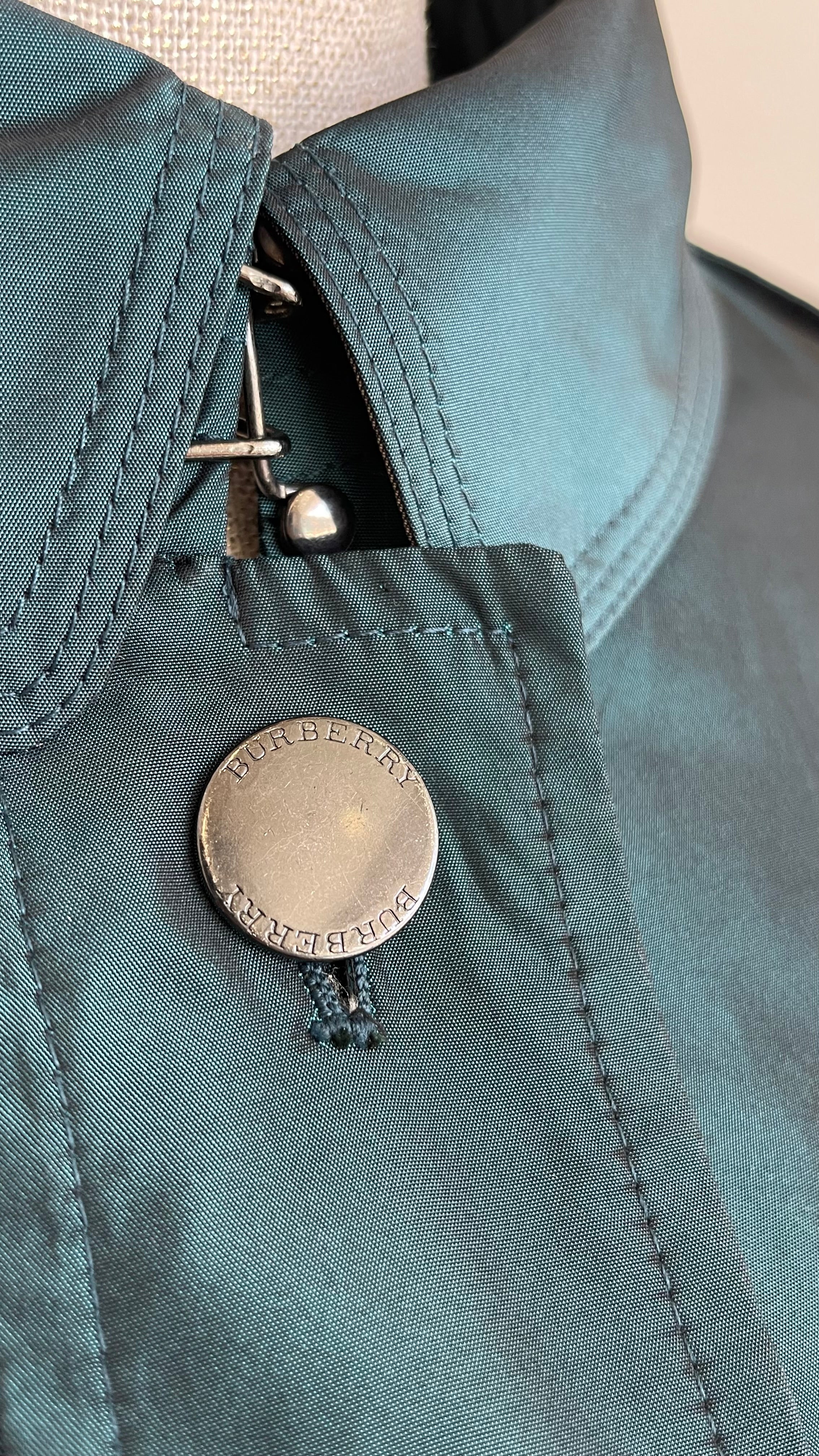 Burberry Trench Jacket In Blue