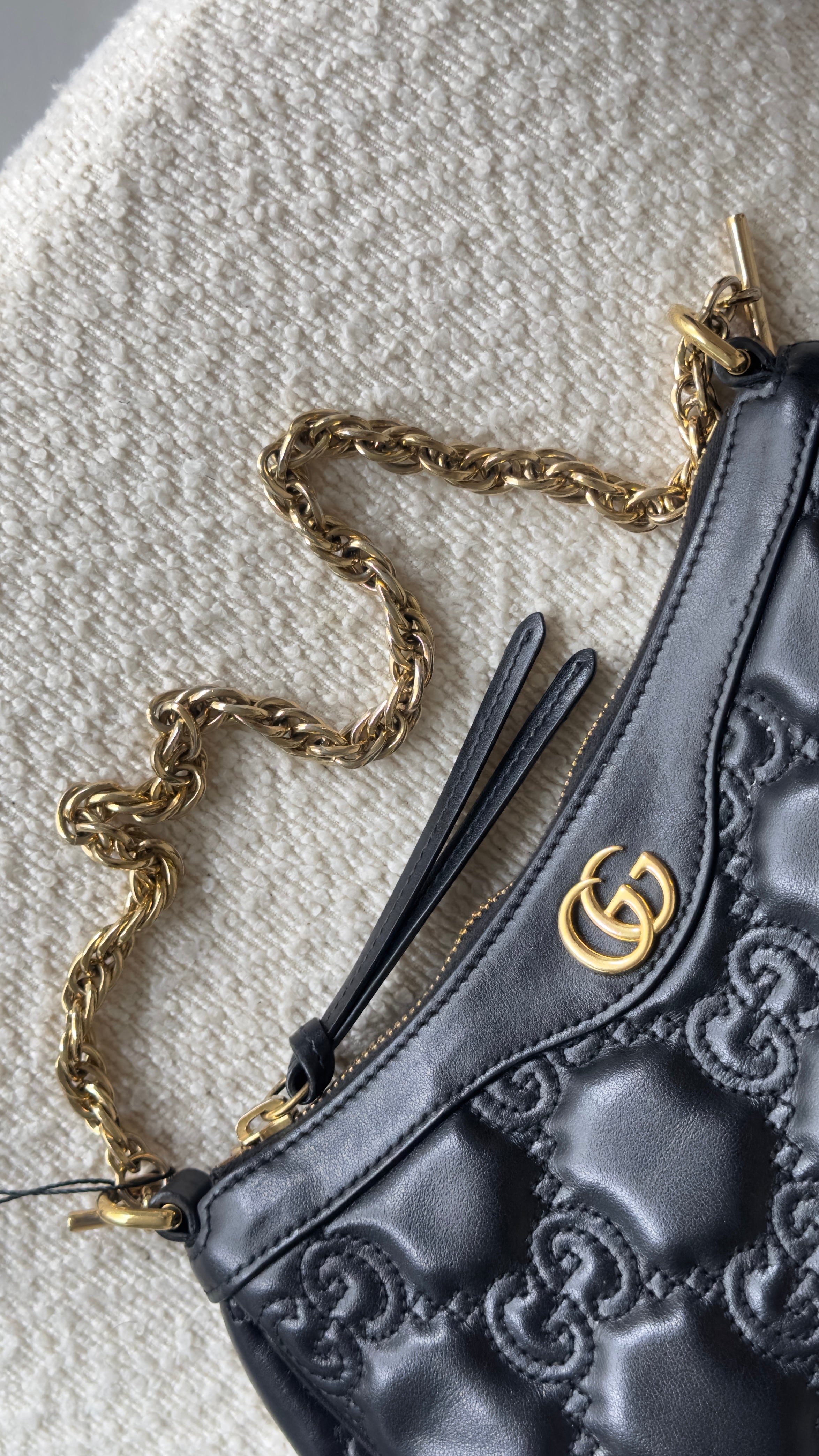 GUCCI GG MATELASSÉ BAG IN BLACK