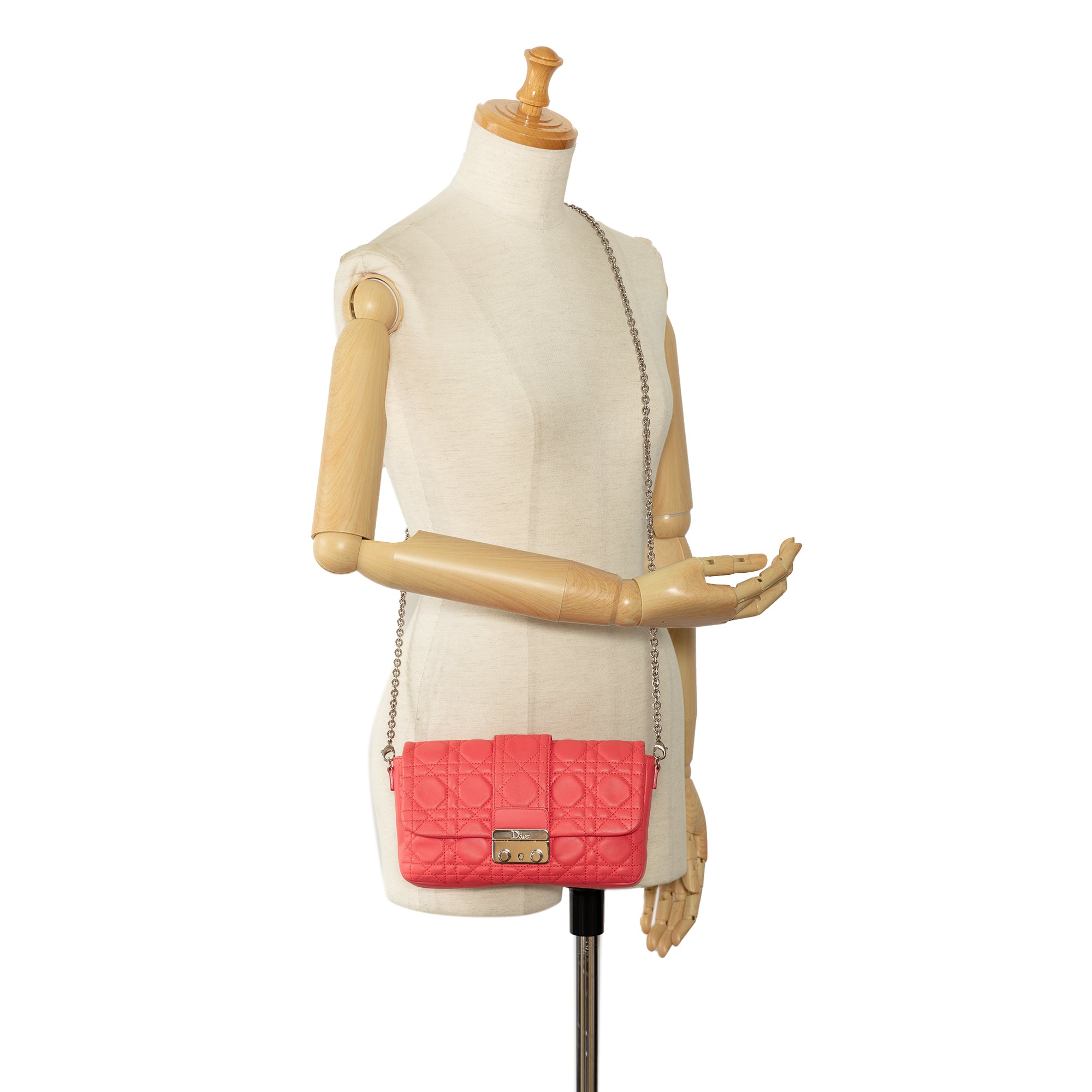 Dior Cannage Miss Dior Promenade Crossbody In Pink