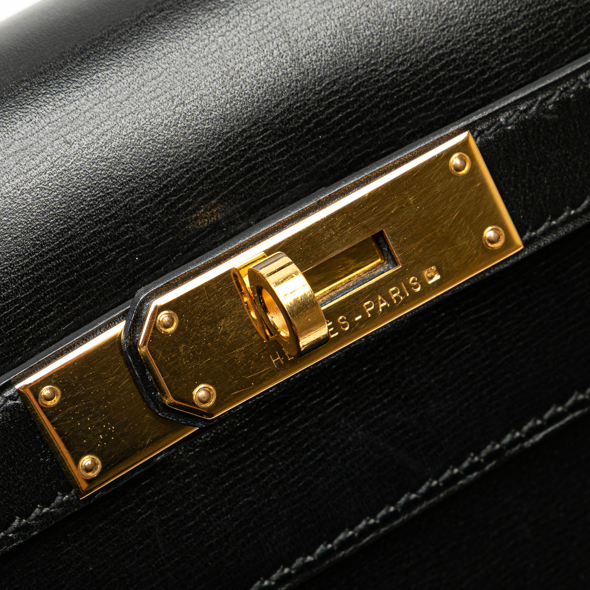 Hermès Box Calf Kelly Sellier 32 Black