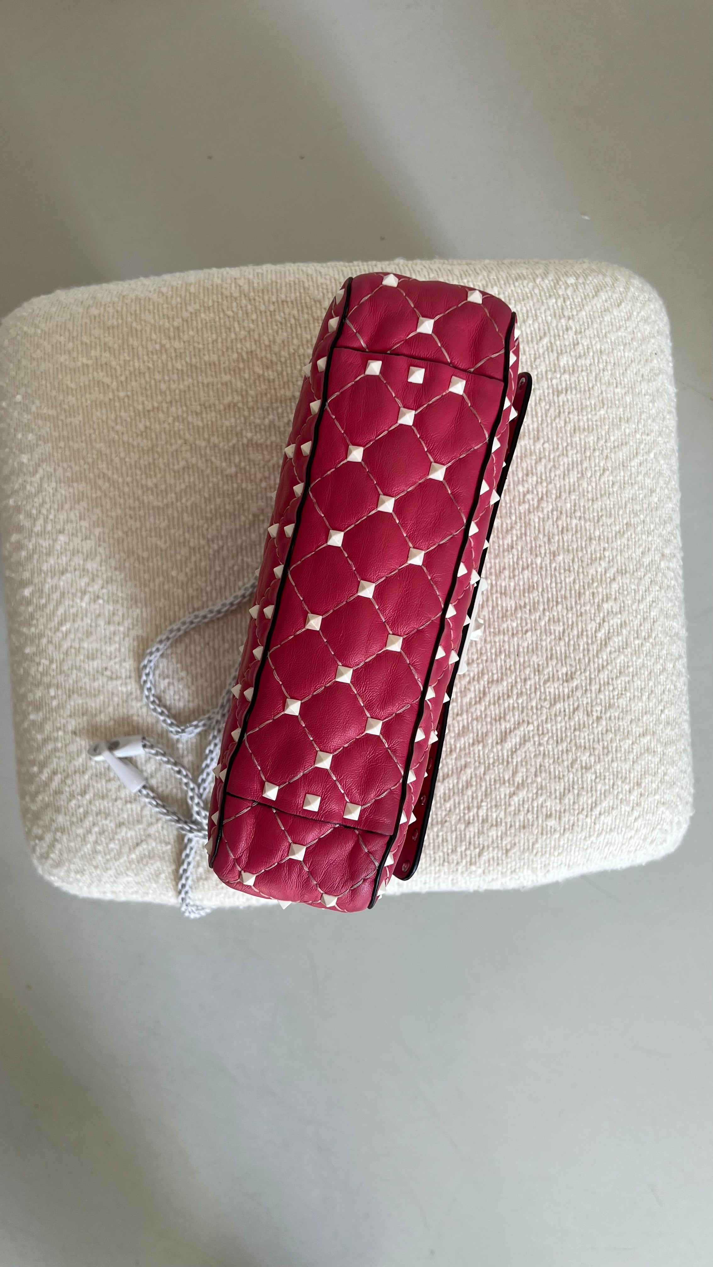 Valentino Garavani Medium Nappa Rockstud Spike Bag In Pink