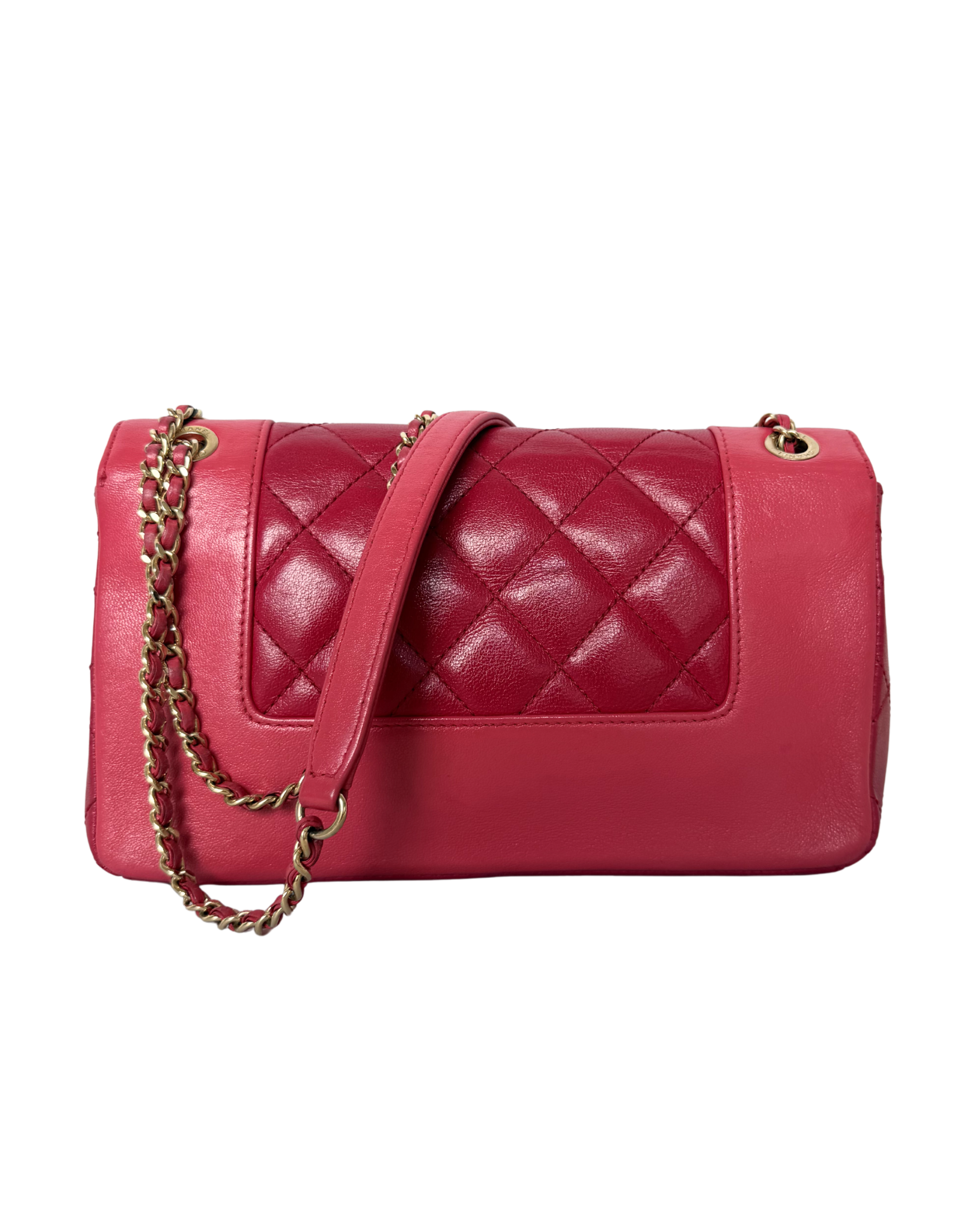 CHANEL SMALL MADMOISELLE VINTAGE BAG QUILTED SHEEPSKIN IN PINK