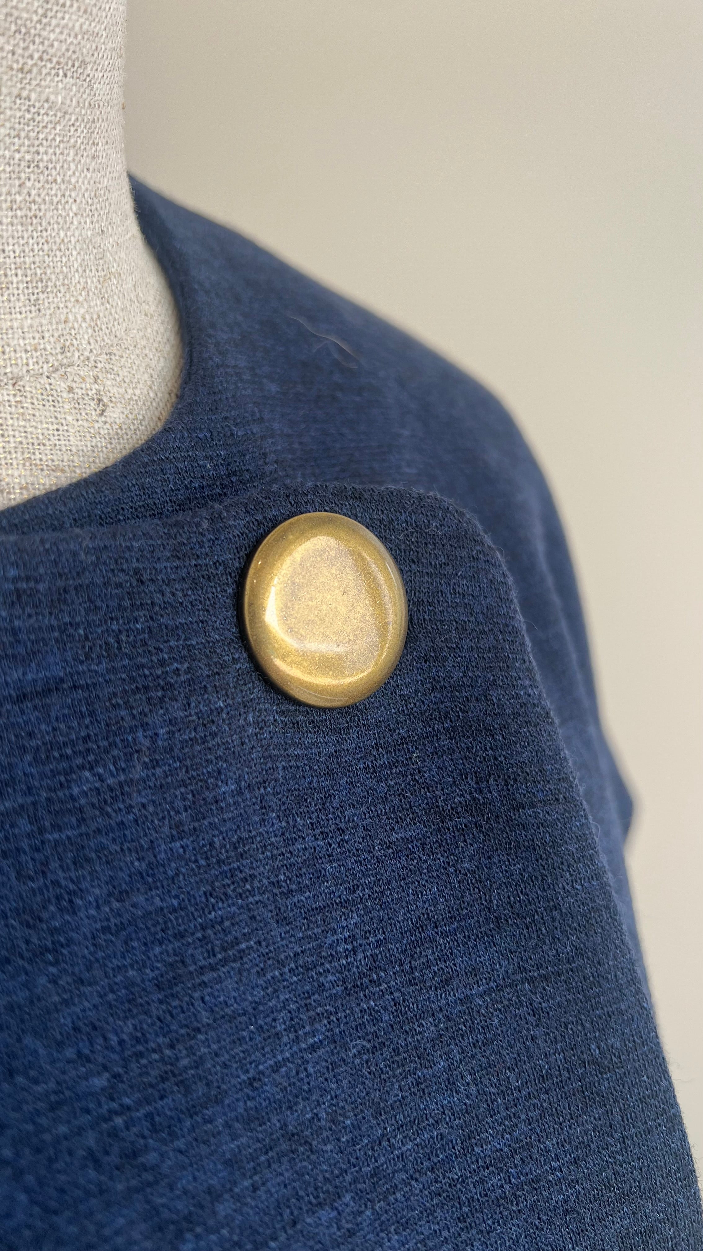 Balenciaga Wool Dress In Navy