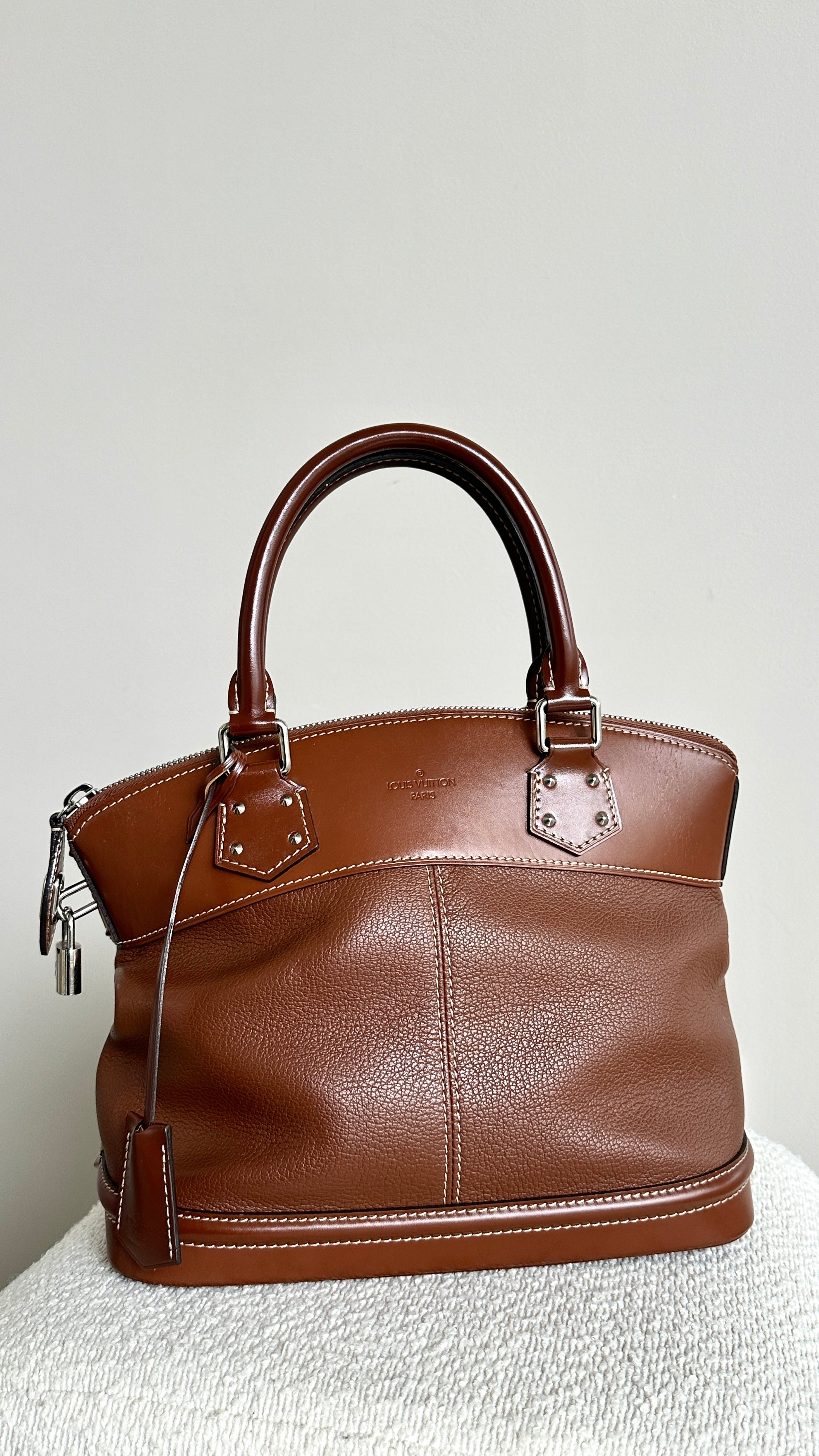 LOUIS VUITTON SIENNE SUHALI LEATHER PM BAG IN BROWN