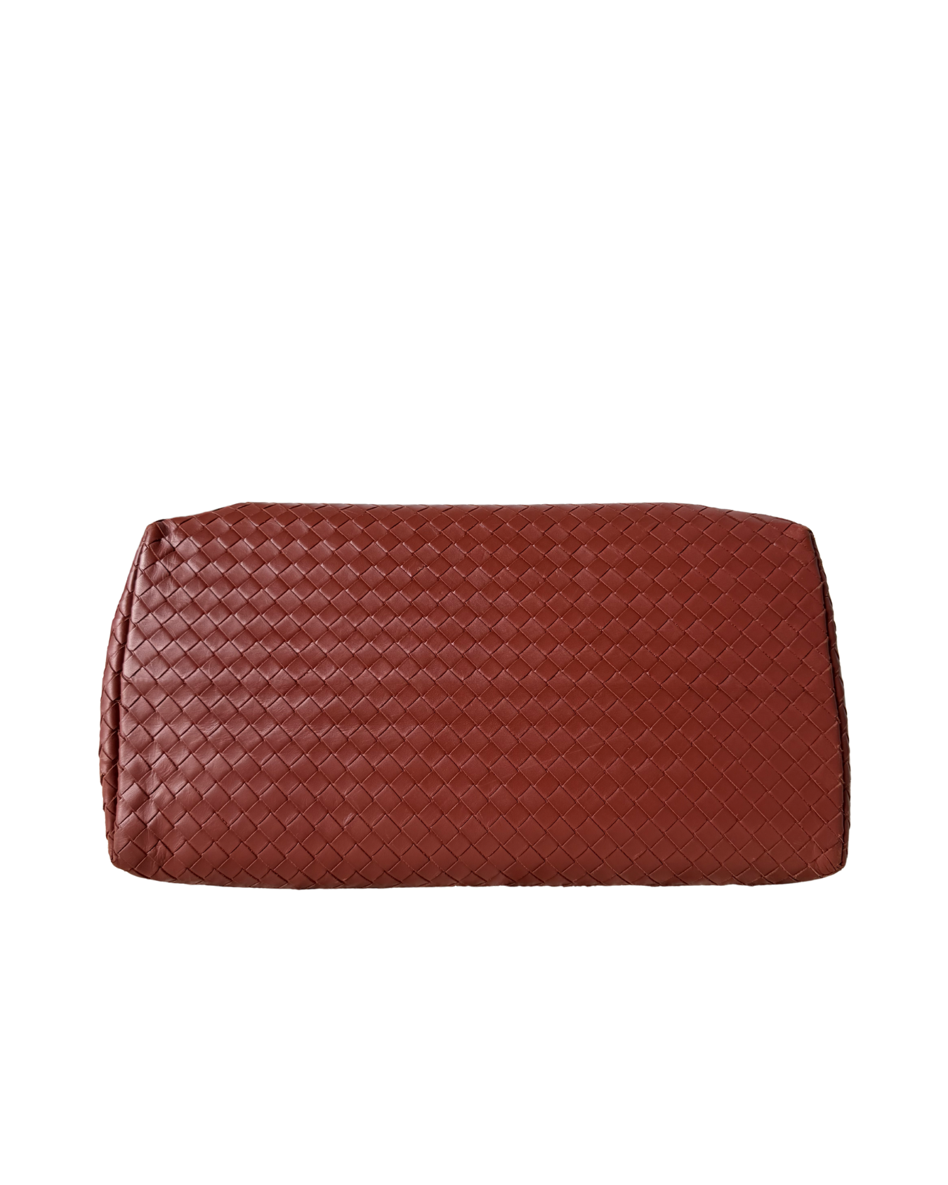 BOTTEGA VENETA MEDIUM NAPPA INTERCCIATO ROMA TOTE BAG IN TERRACOTTA