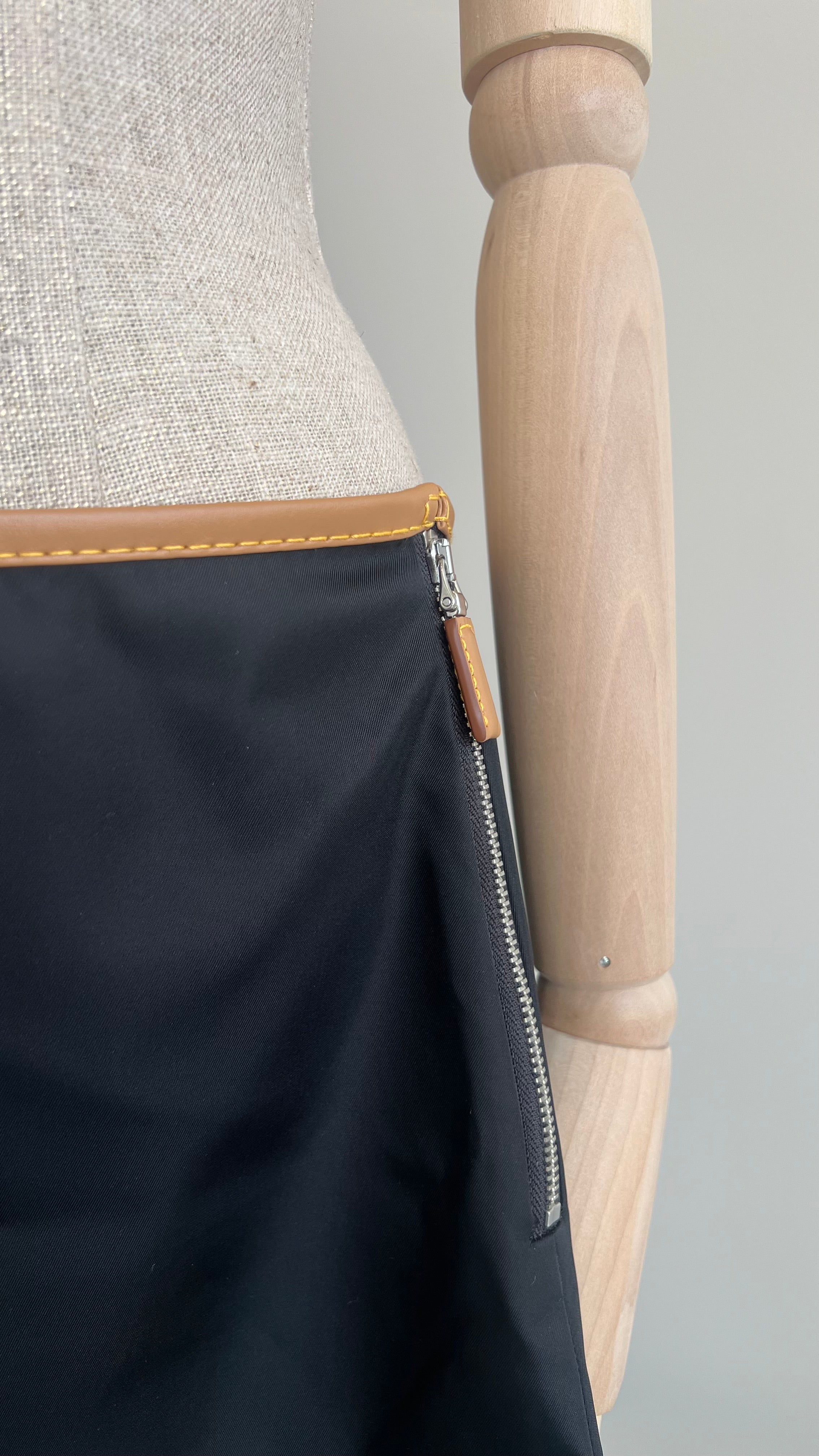 Prada Re-Nylon Mini Skirt In Black