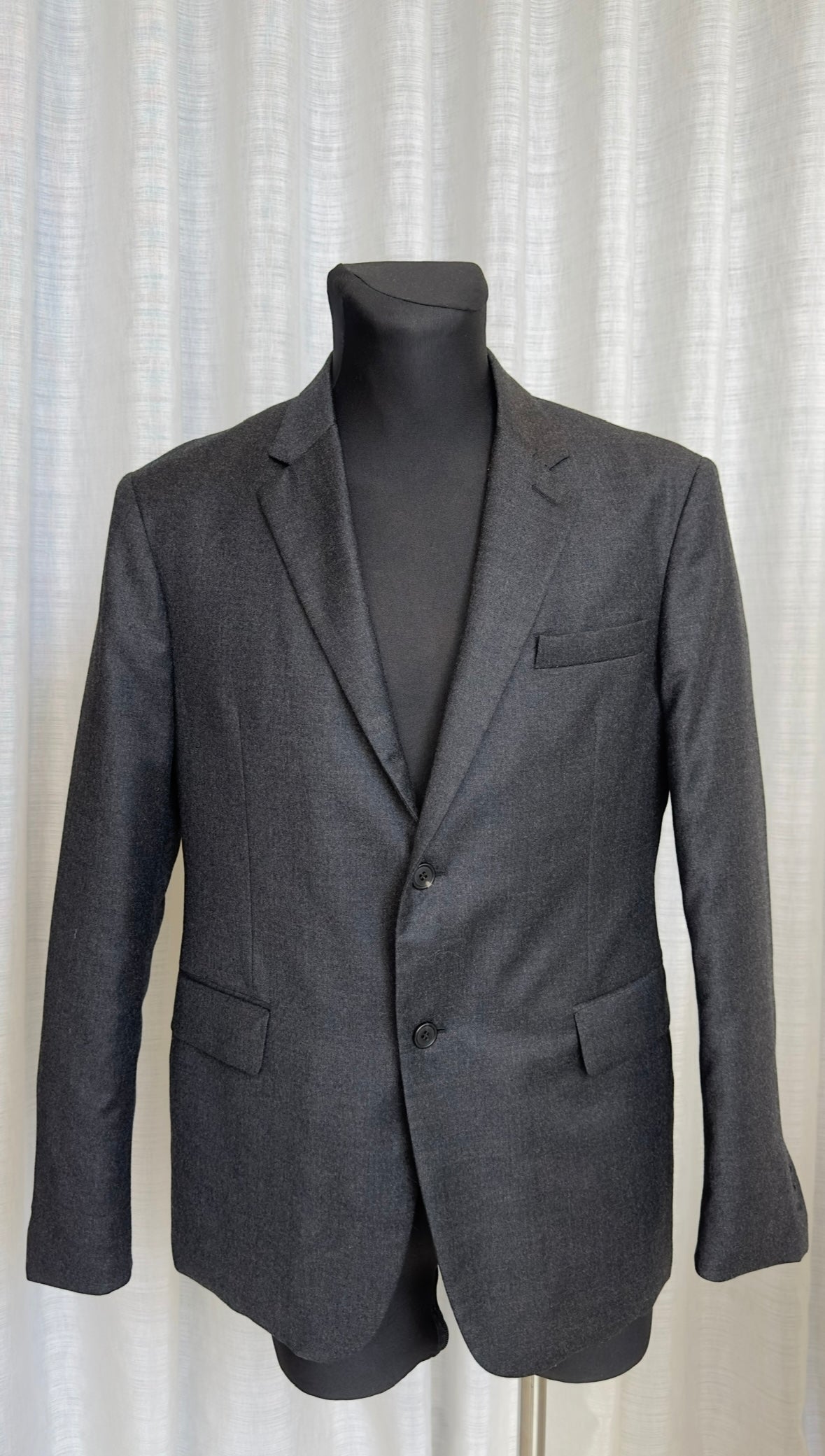 Prada Wool Padded Blazer In Grey
