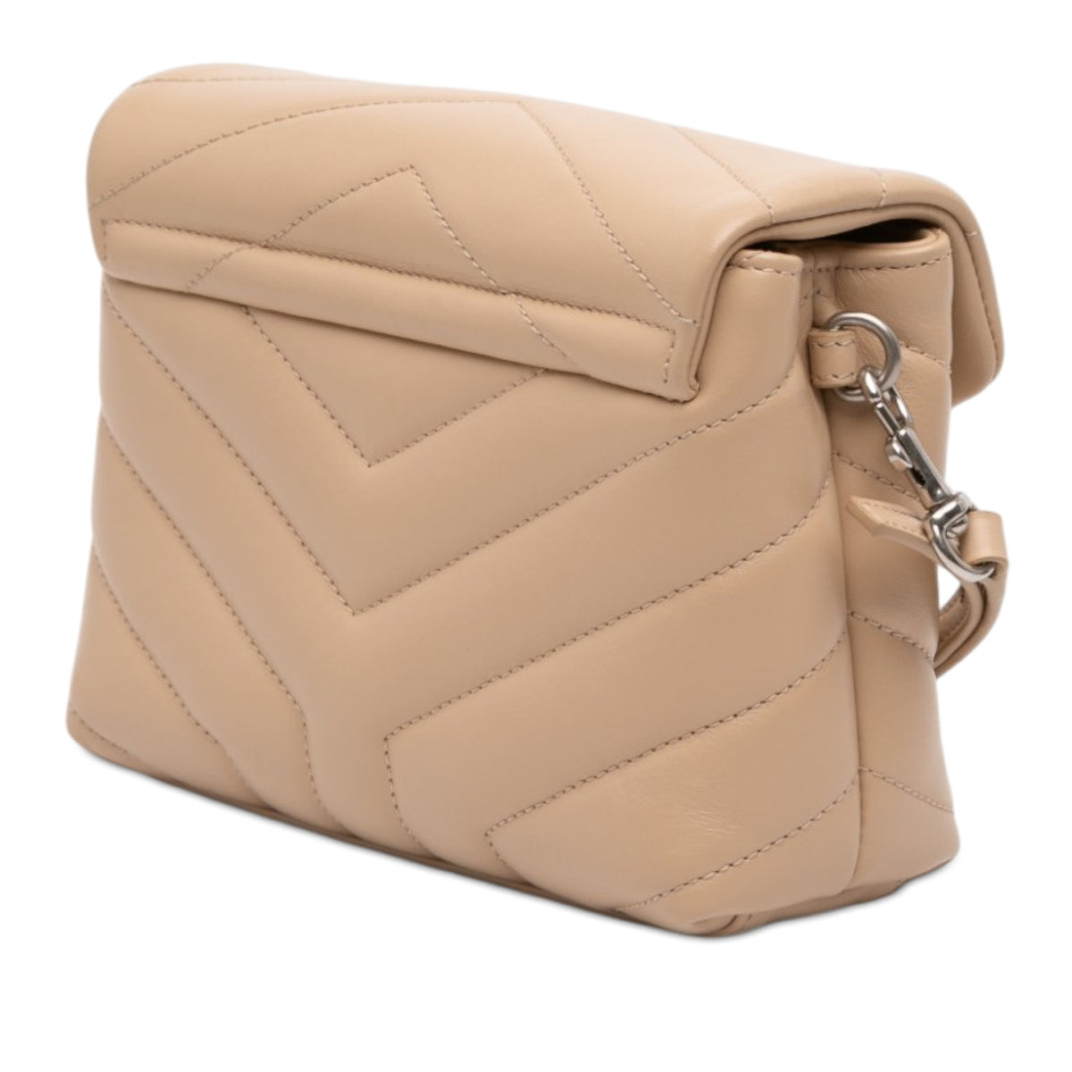Saint Laurent Toy Matelasse Calfskin Monogram LouLou Crossbody Beige